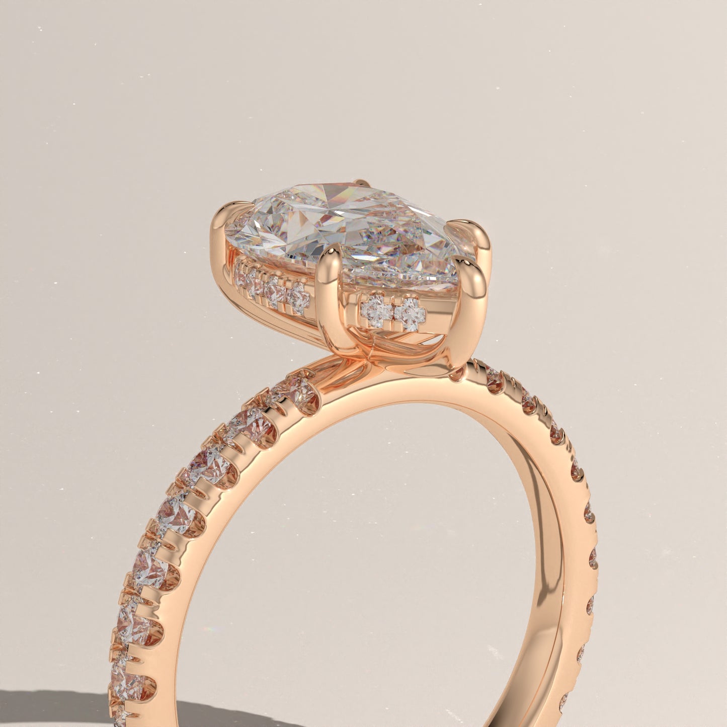 The Solitaire Pear Engagement Ring