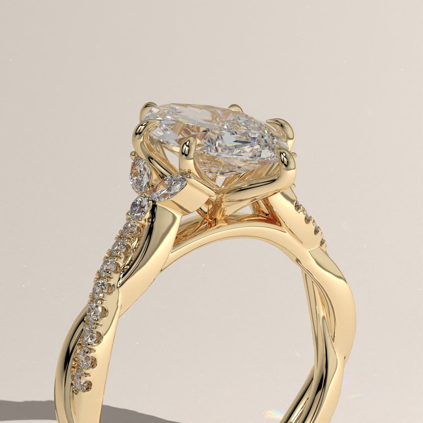 The Twisted Classic Marquise Engagement Ring