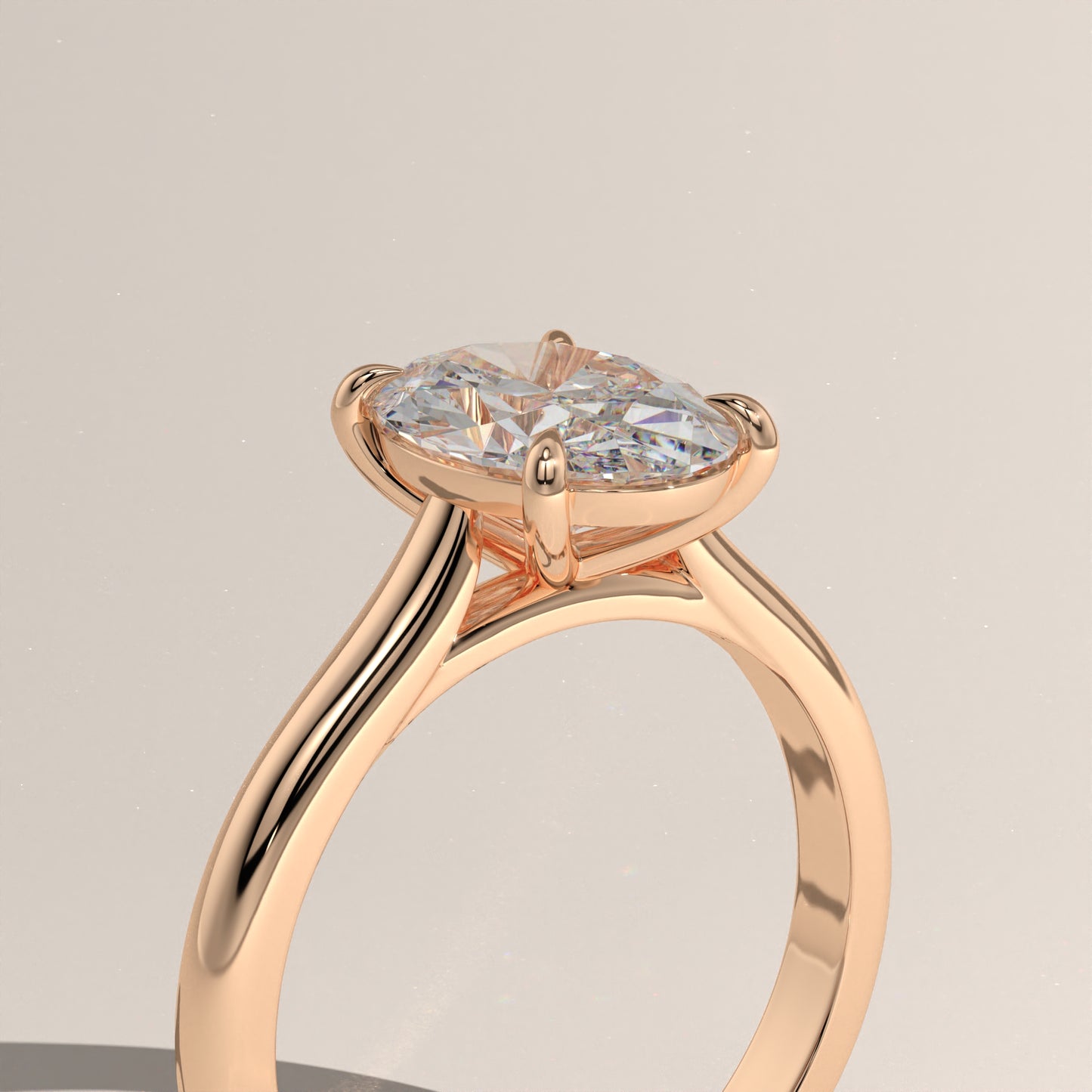 The Cathedral Oval Engagement Ring