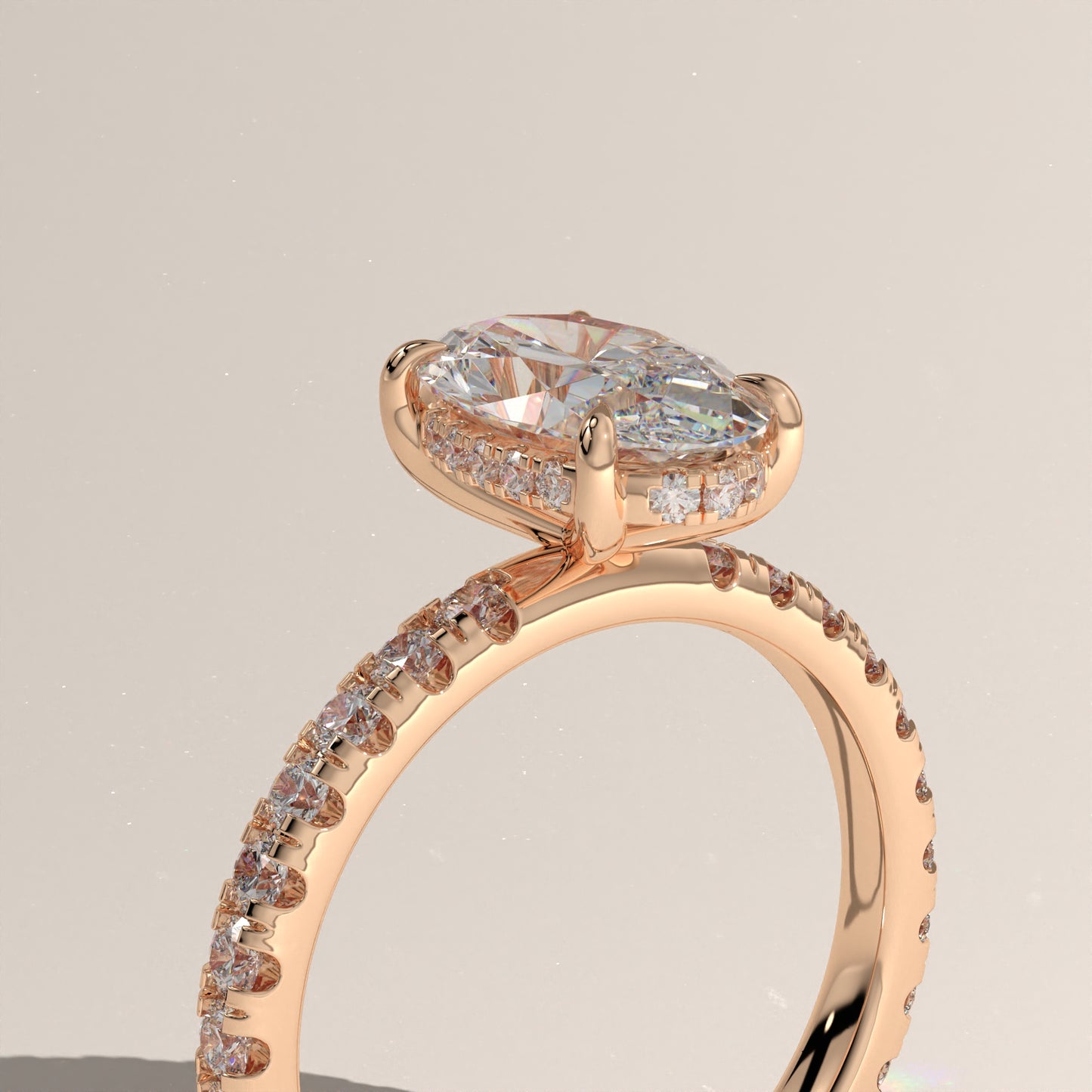 The Solitaire Moval Engagement Ring