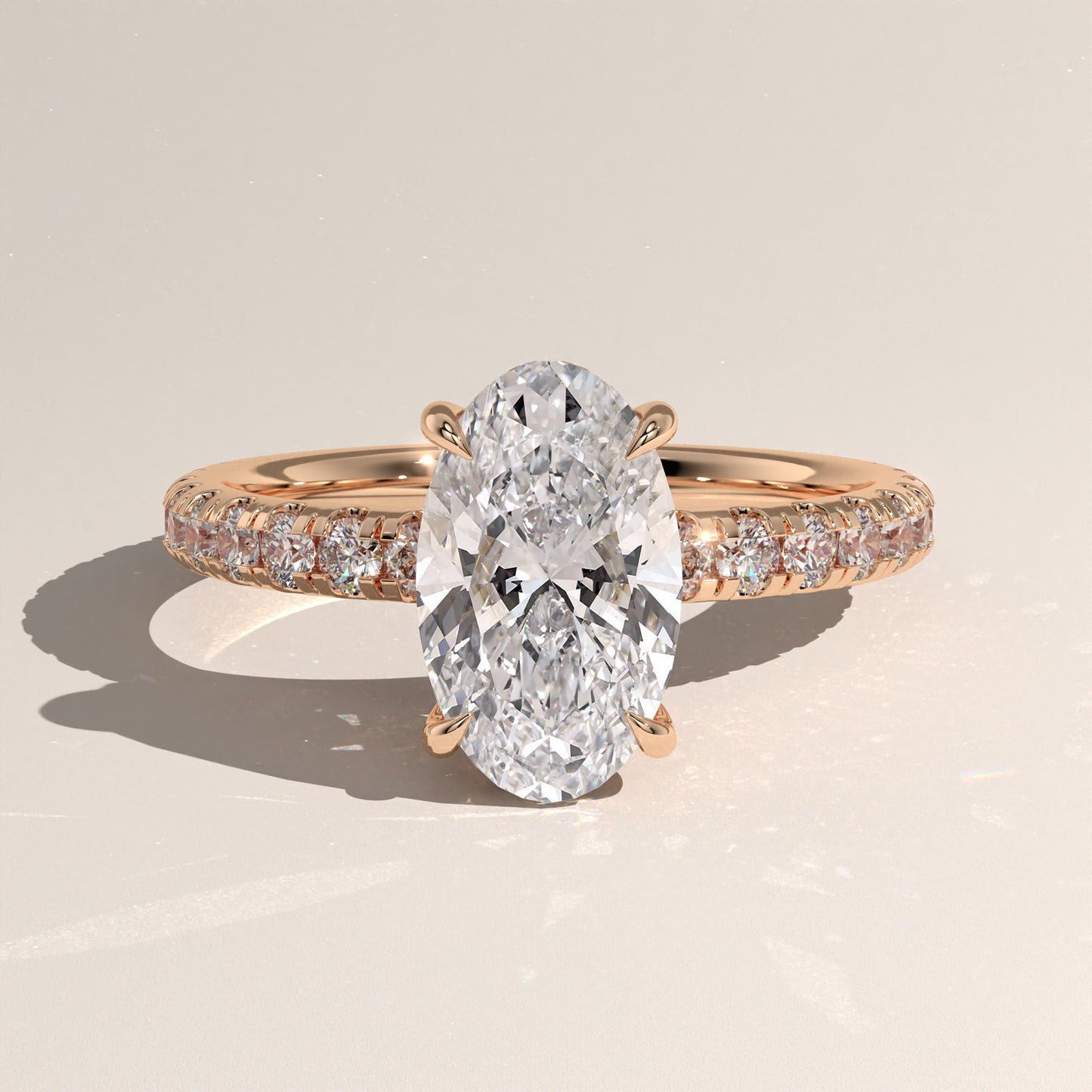 The Solitaire Moval Engagement Ring
