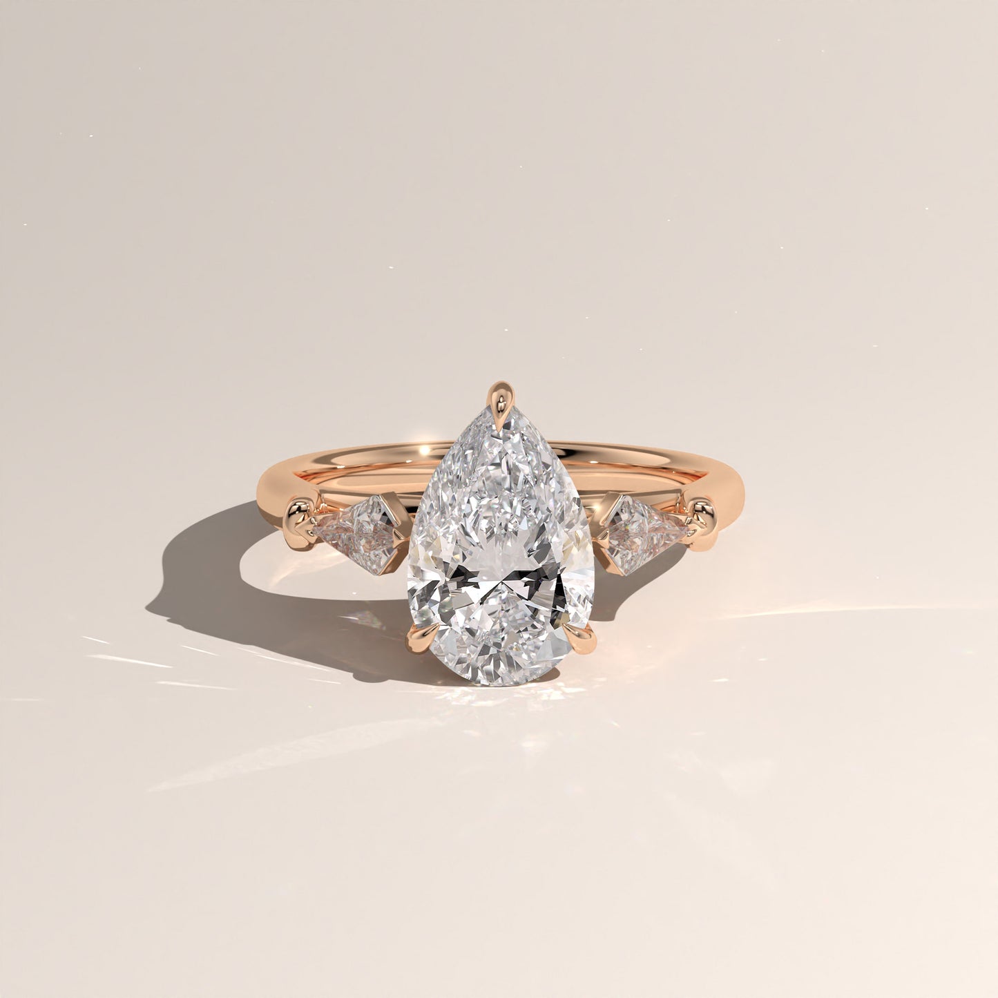 The Three Stone Pear Engagement Ring