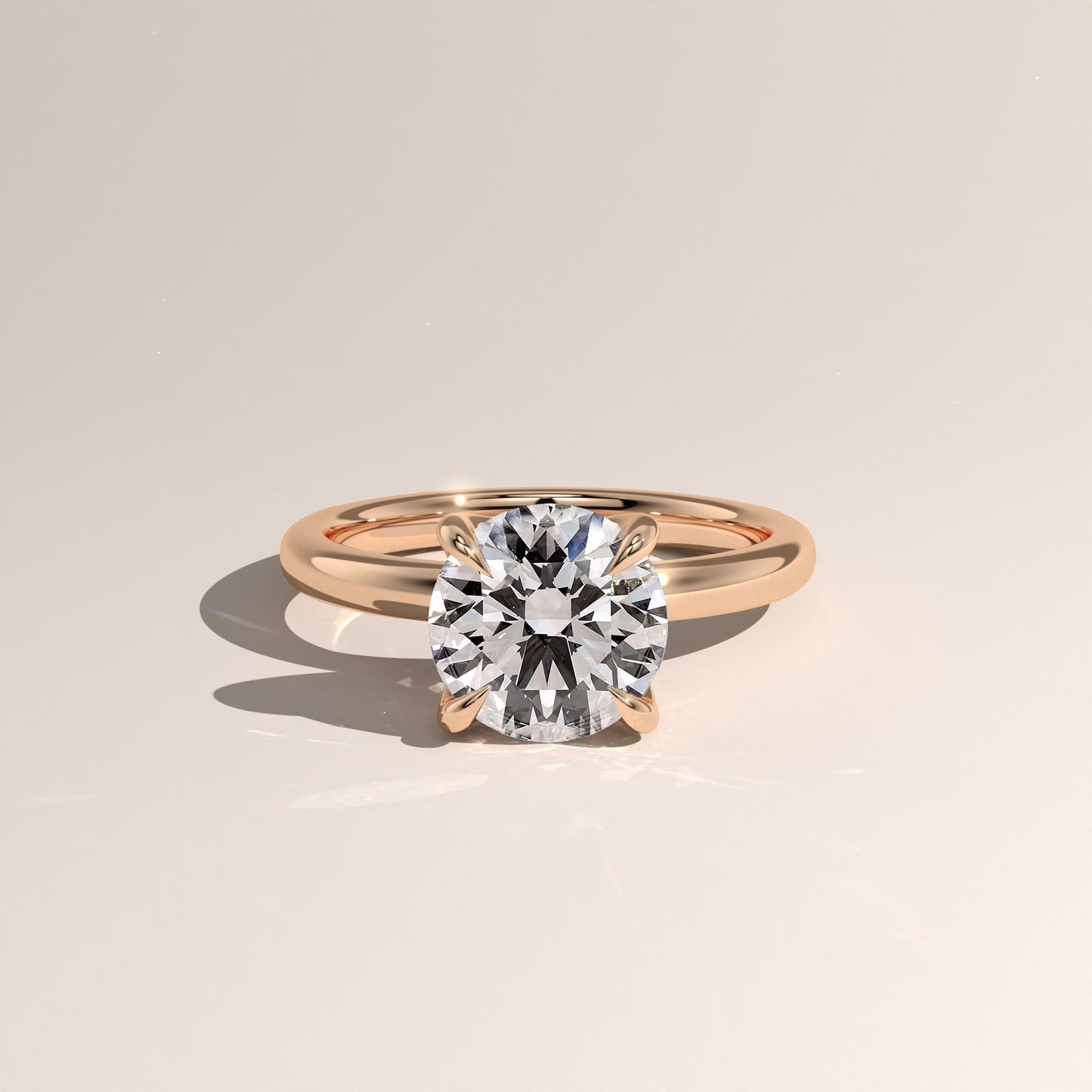 The Round Petal Prongs Engagement Ring