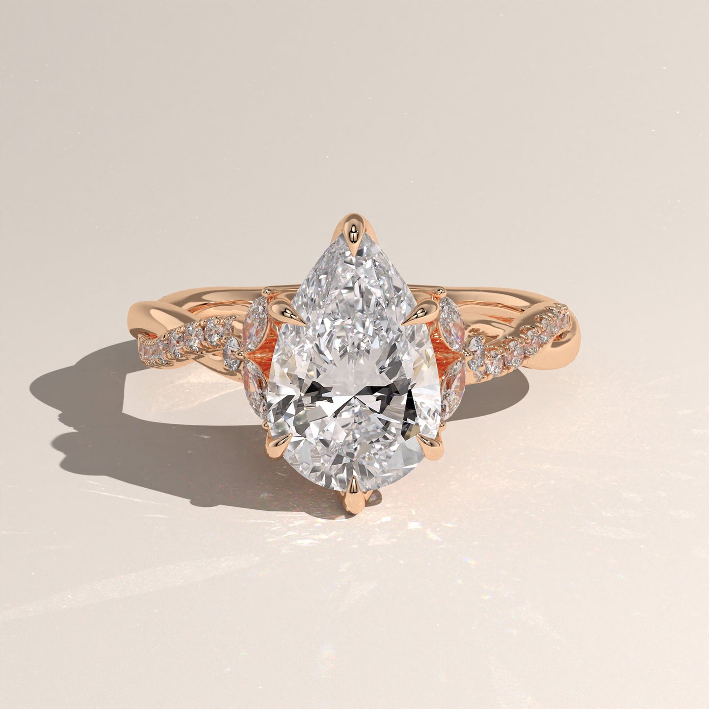 The Twisted Classic Pear Engagement Ring