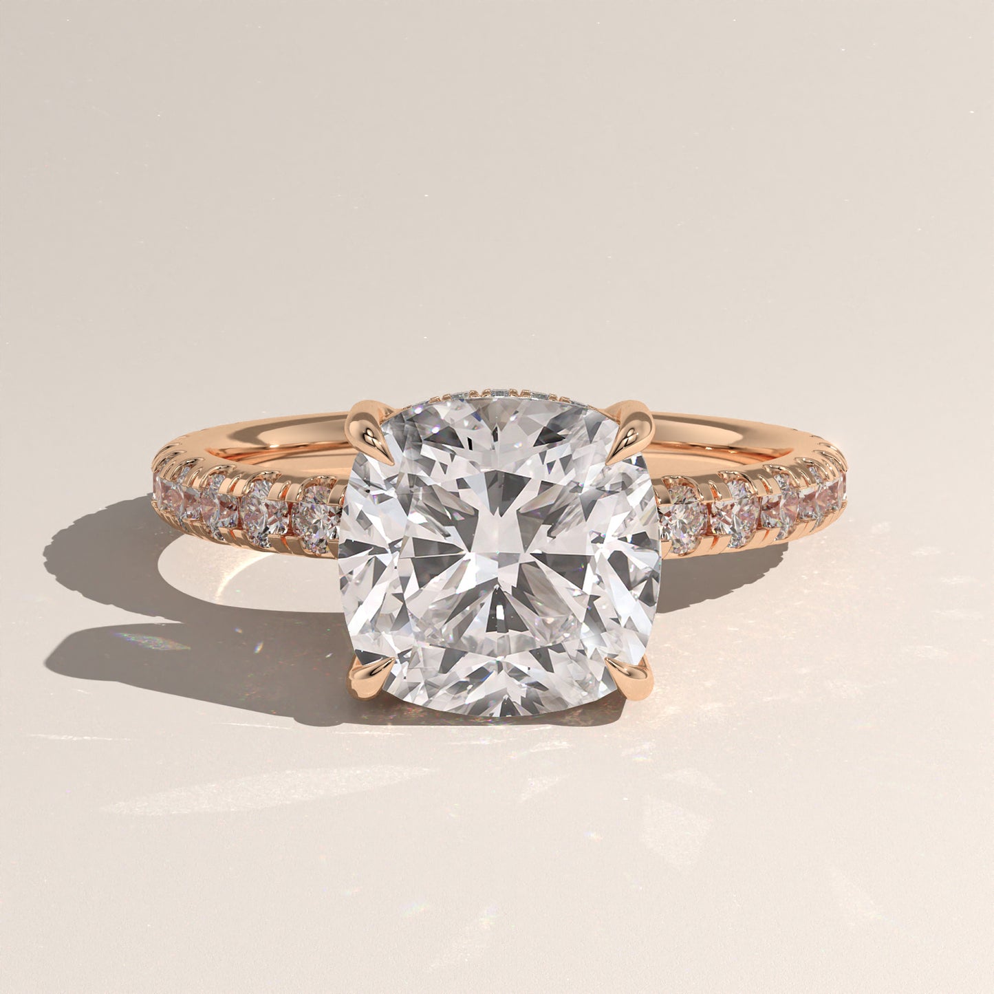 The Solitaire Cushion Engagement Ring