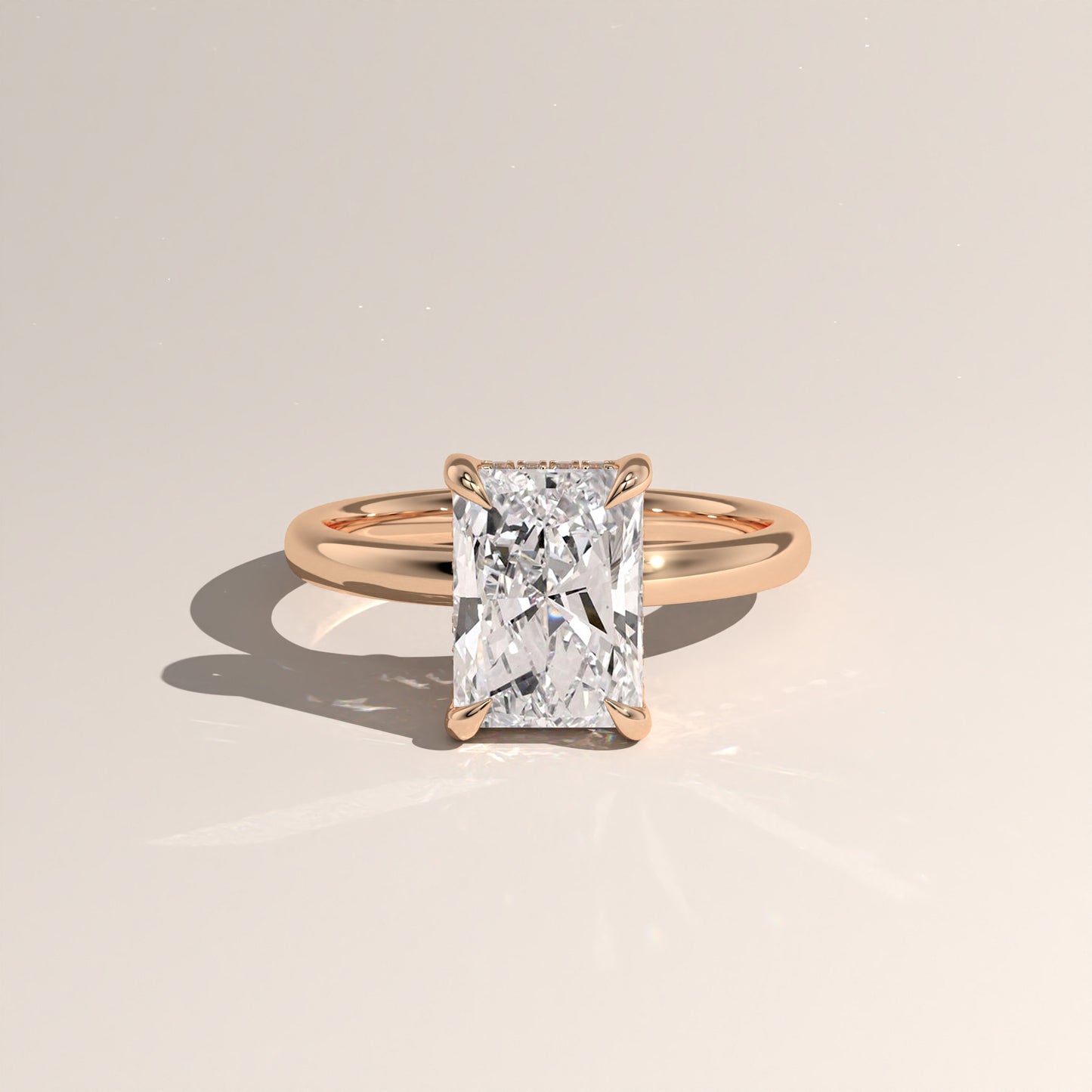 The Classic Hidden Halo Radiant Engagement Ring