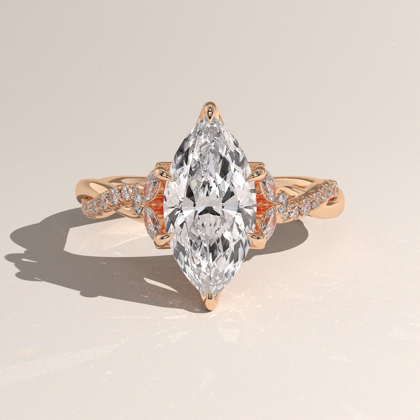 The Twisted Classic Marquise Engagement Ring