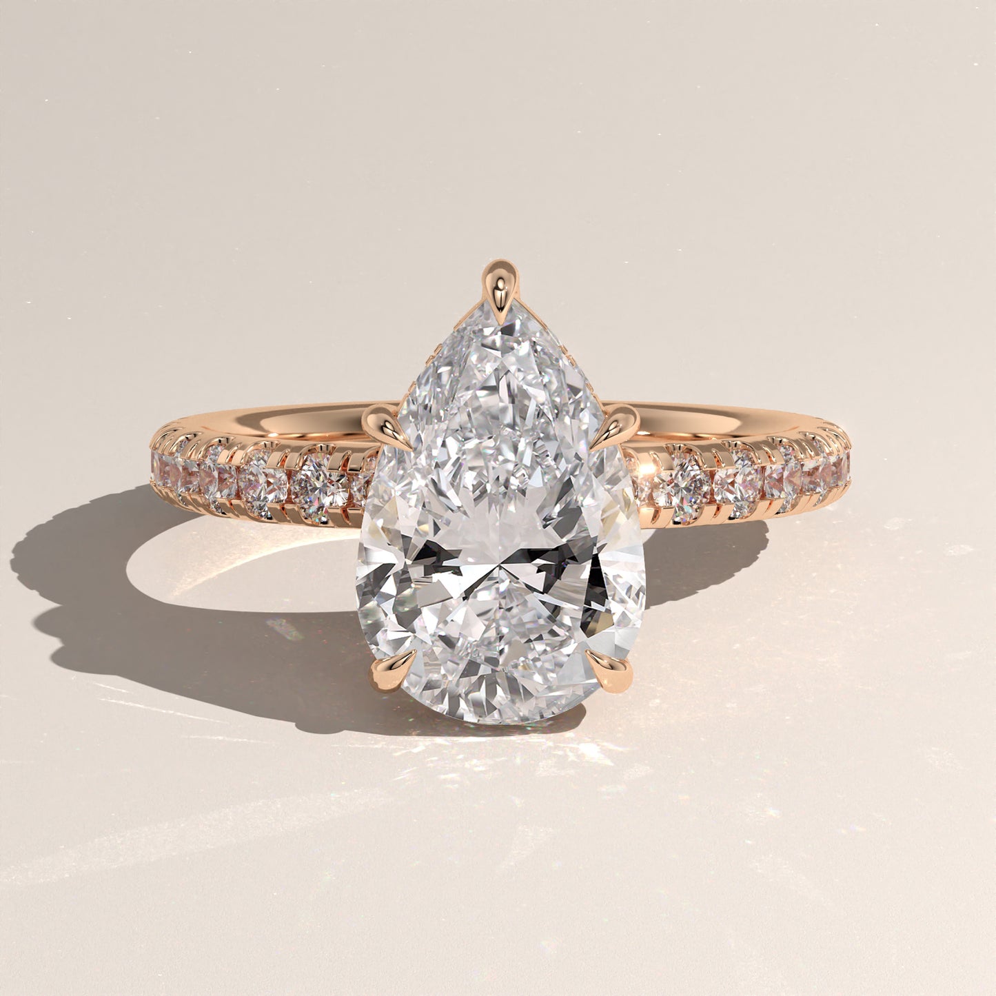 The Solitaire Pear Engagement Ring