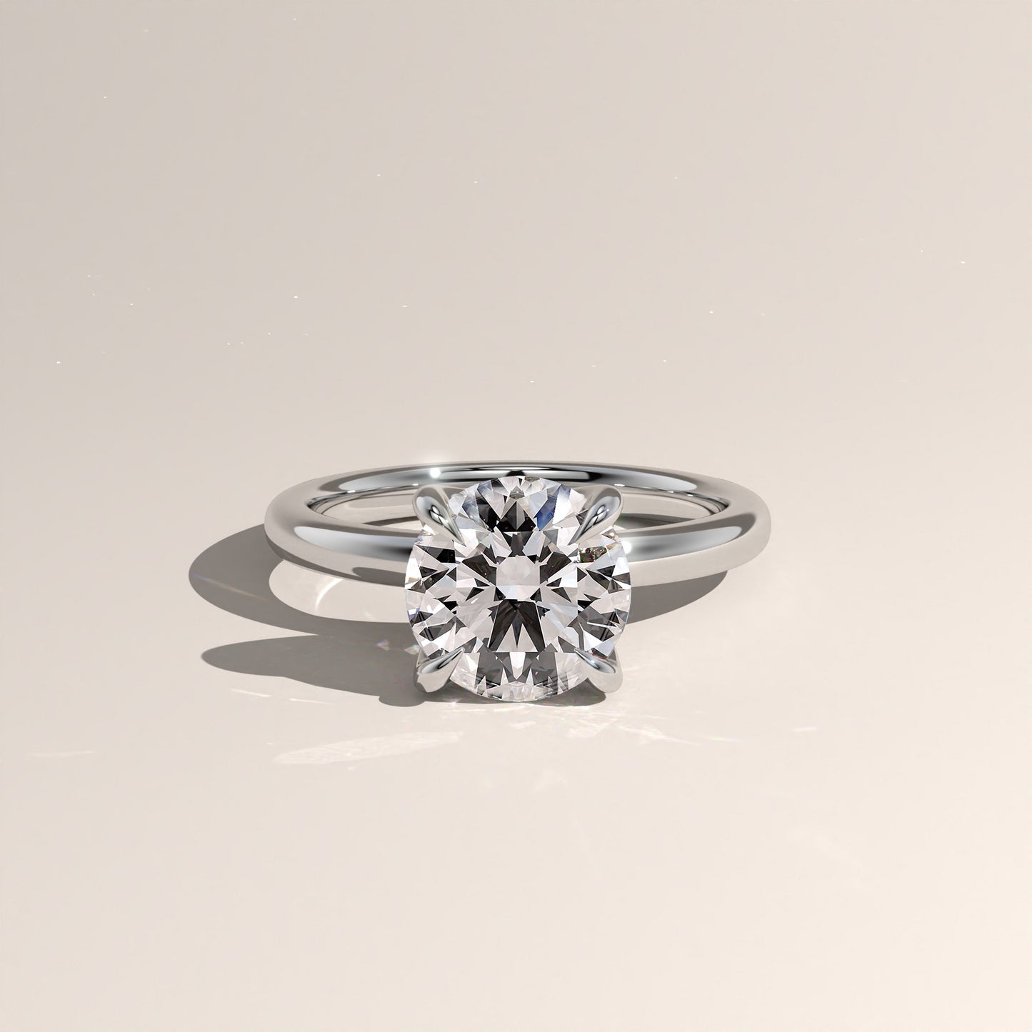The Round Petal Prongs Engagement Ring