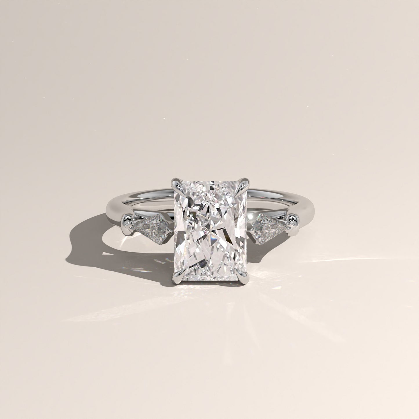The Three Stone Radiant Engagement Ring