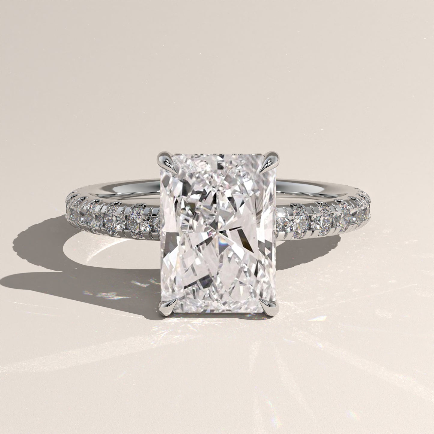 The Solitaire Radiant Engagement Ring