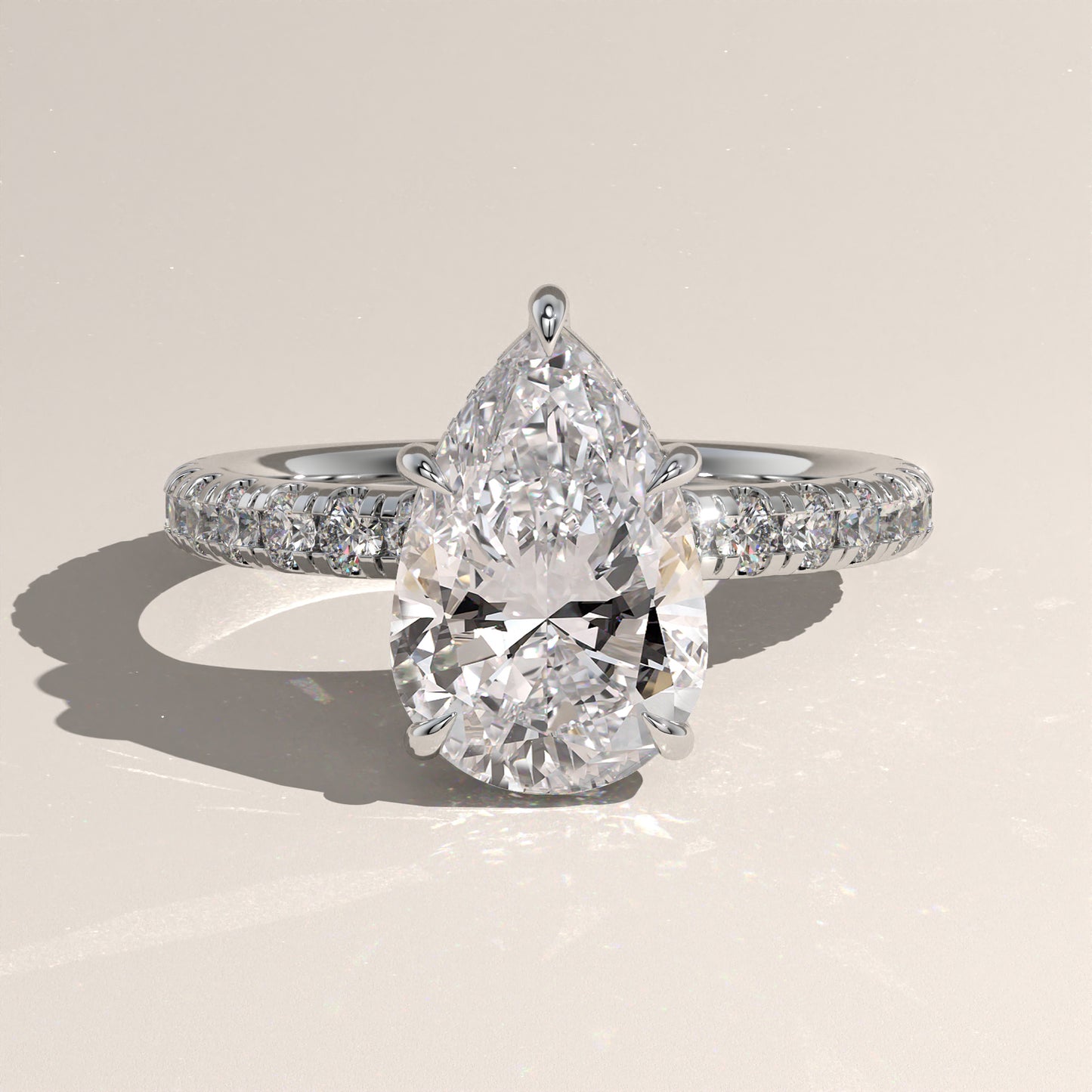 The Solitaire Pear Engagement Ring