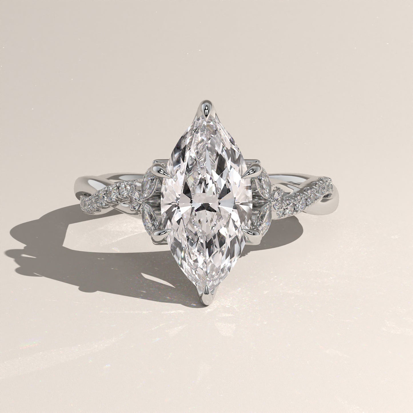 The Twisted Classic Marquise Engagement Ring