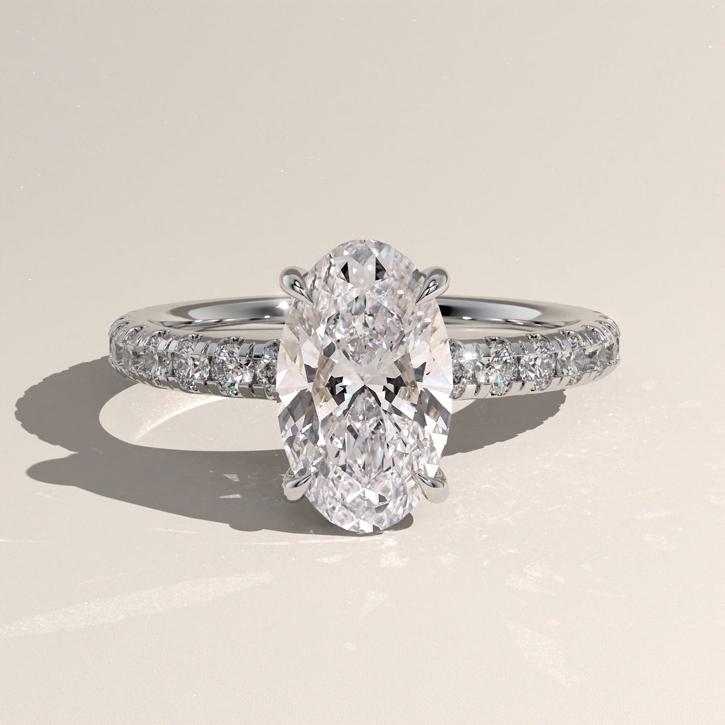 The Solitaire Moval Engagement Ring