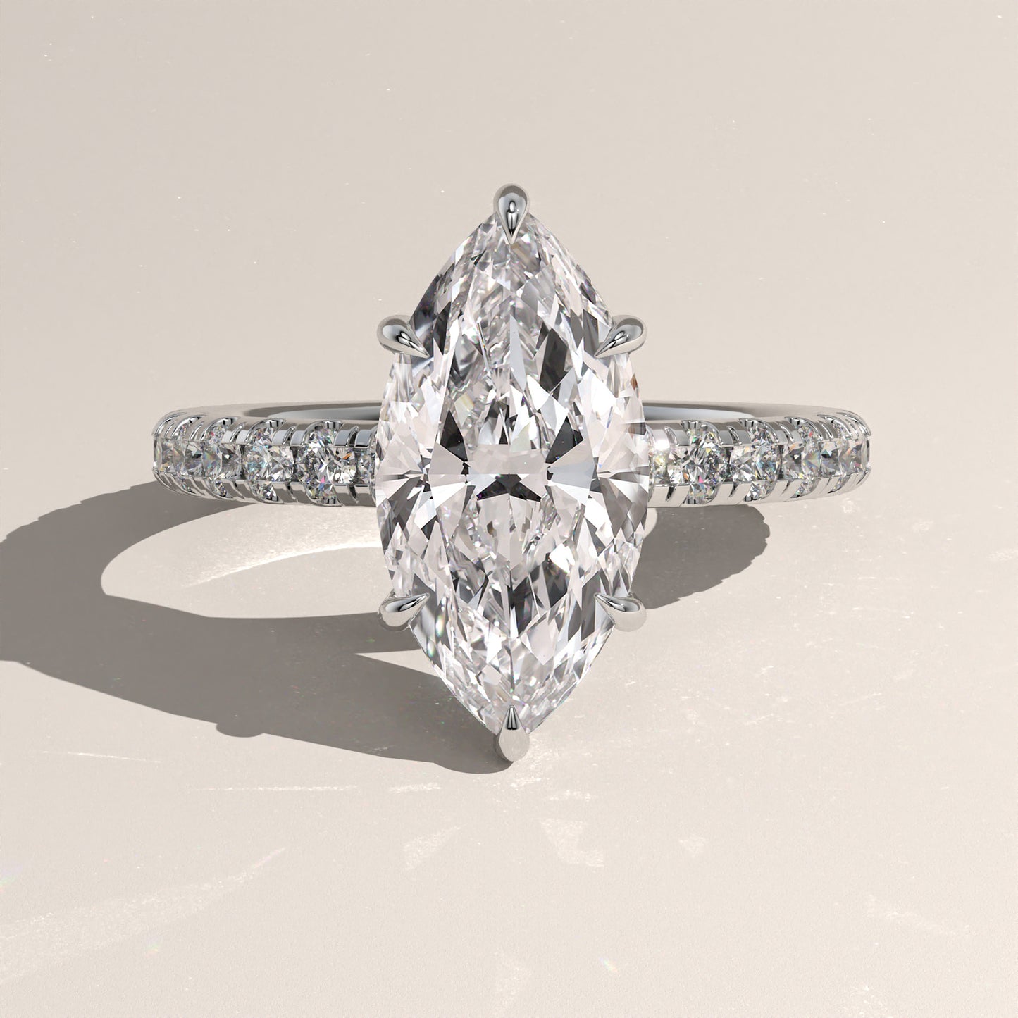 The Solitaire Marquise Engagement Ring