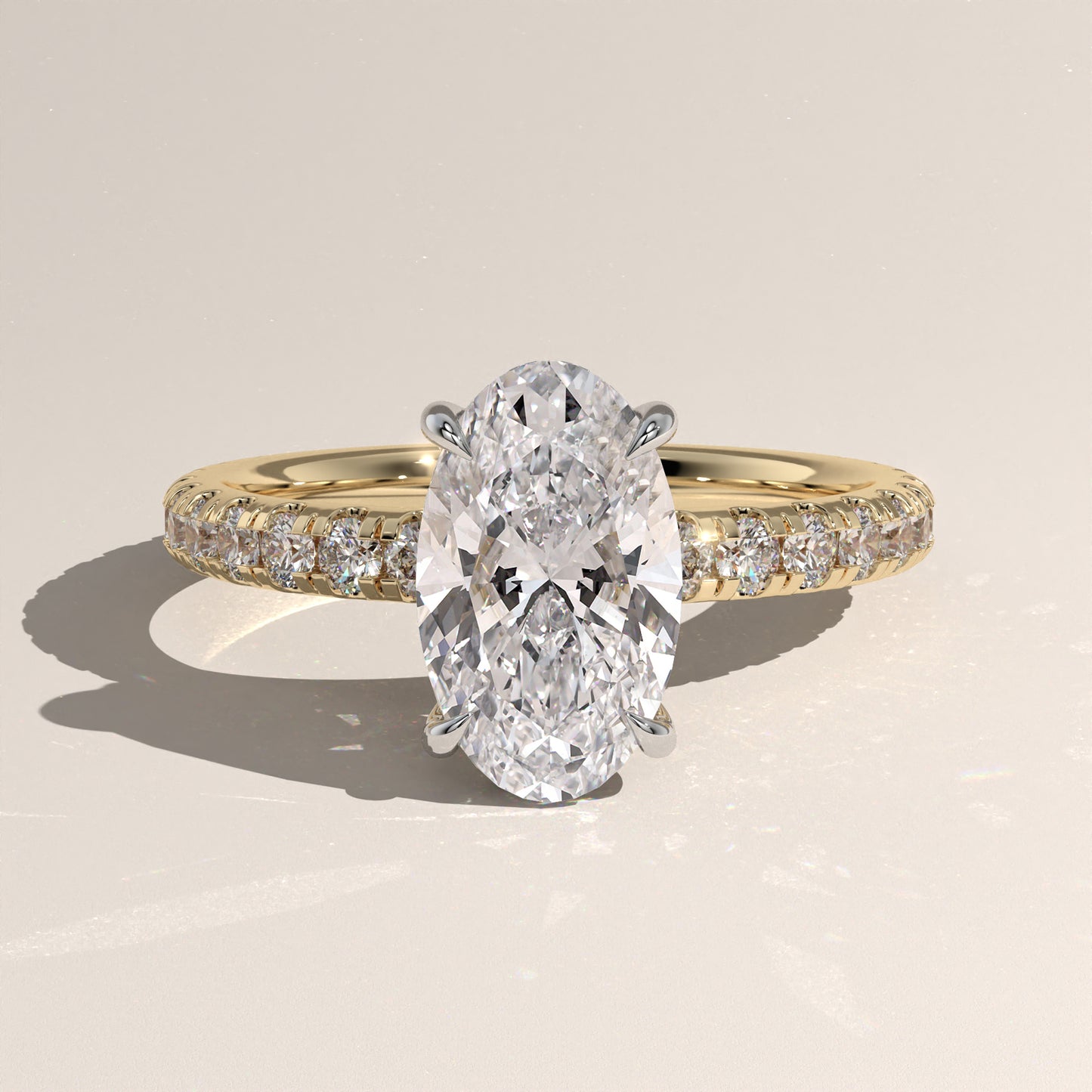 The Solitaire Moval Engagement Ring