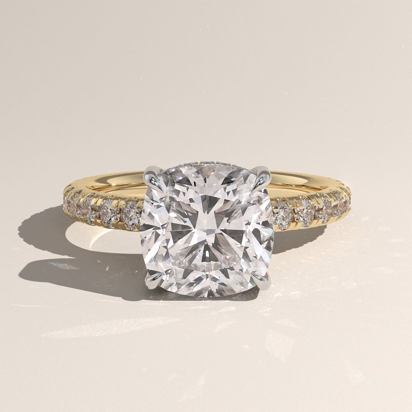 The Solitaire Cushion Engagement Ring