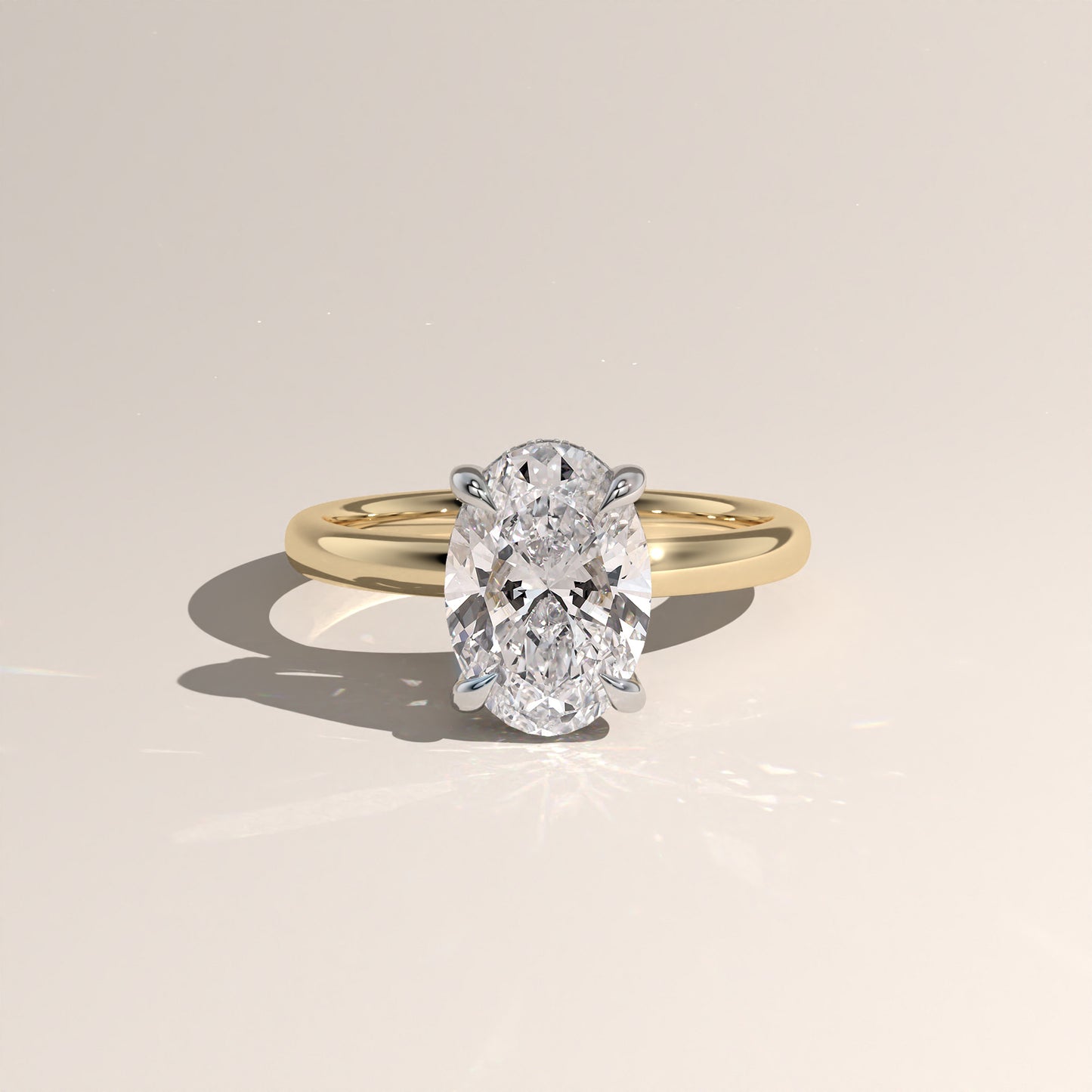 The Classic Hidden Halo Oval Engagement Ring