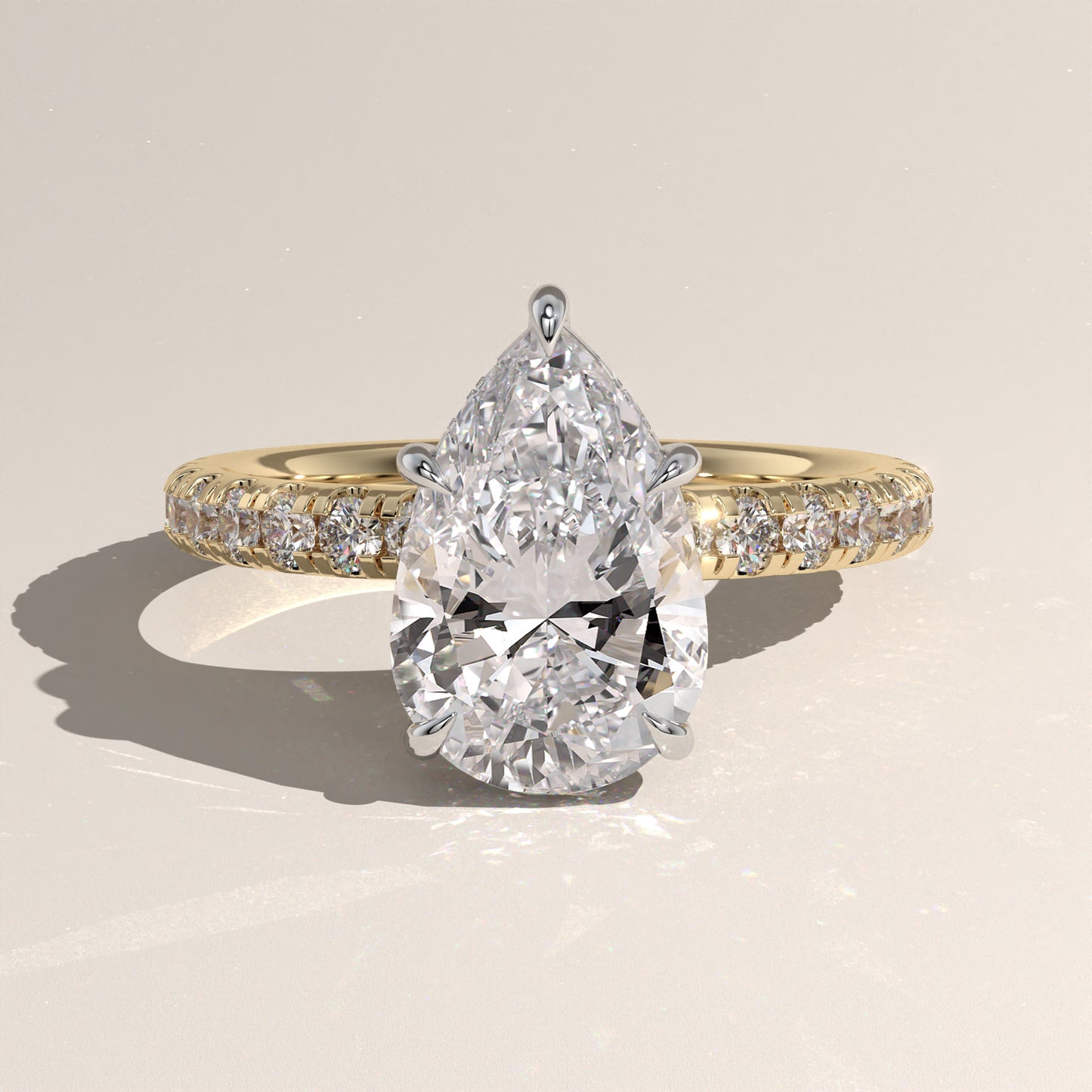 The Solitaire Pear Engagement Ring
