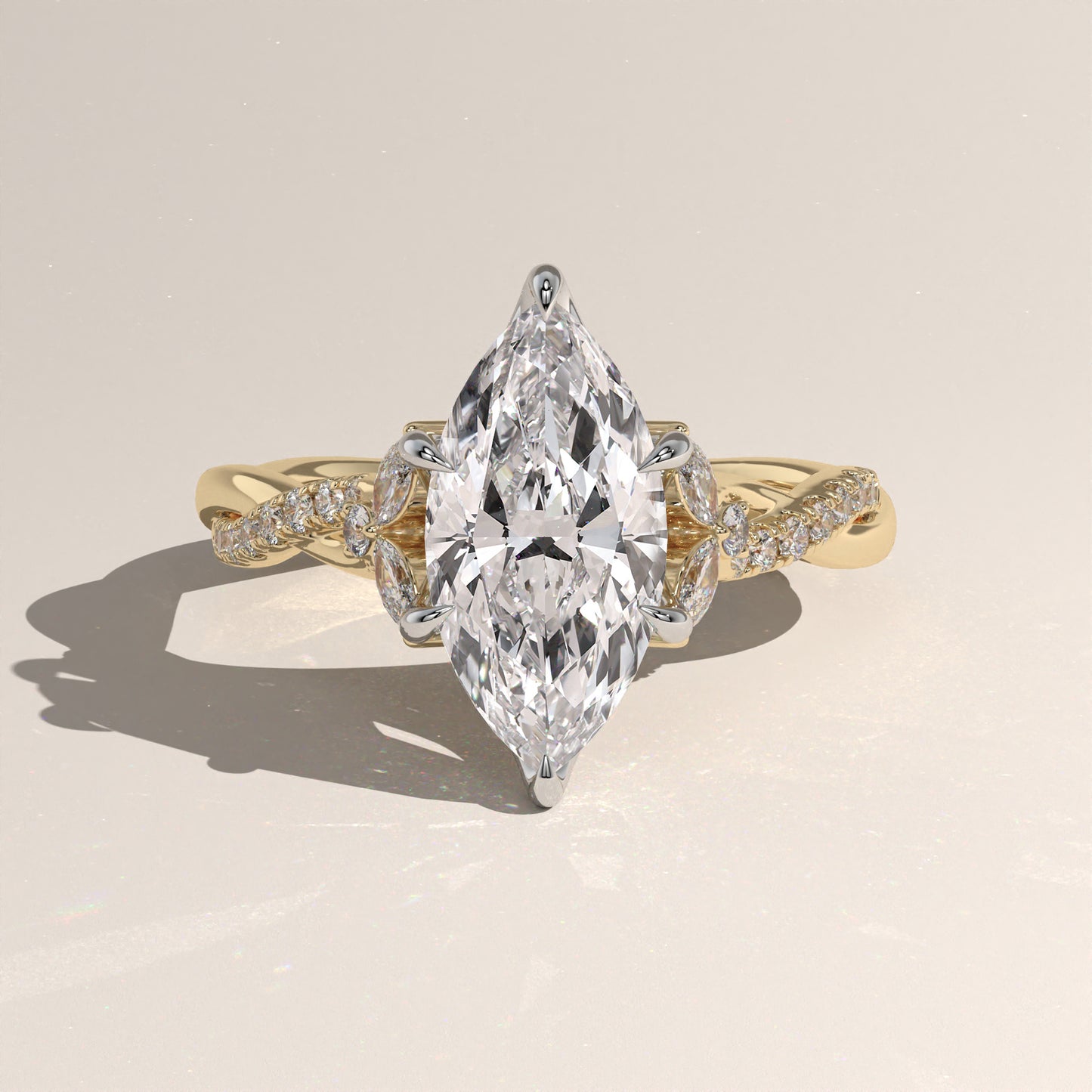 The Twisted Classic Marquise Engagement Ring