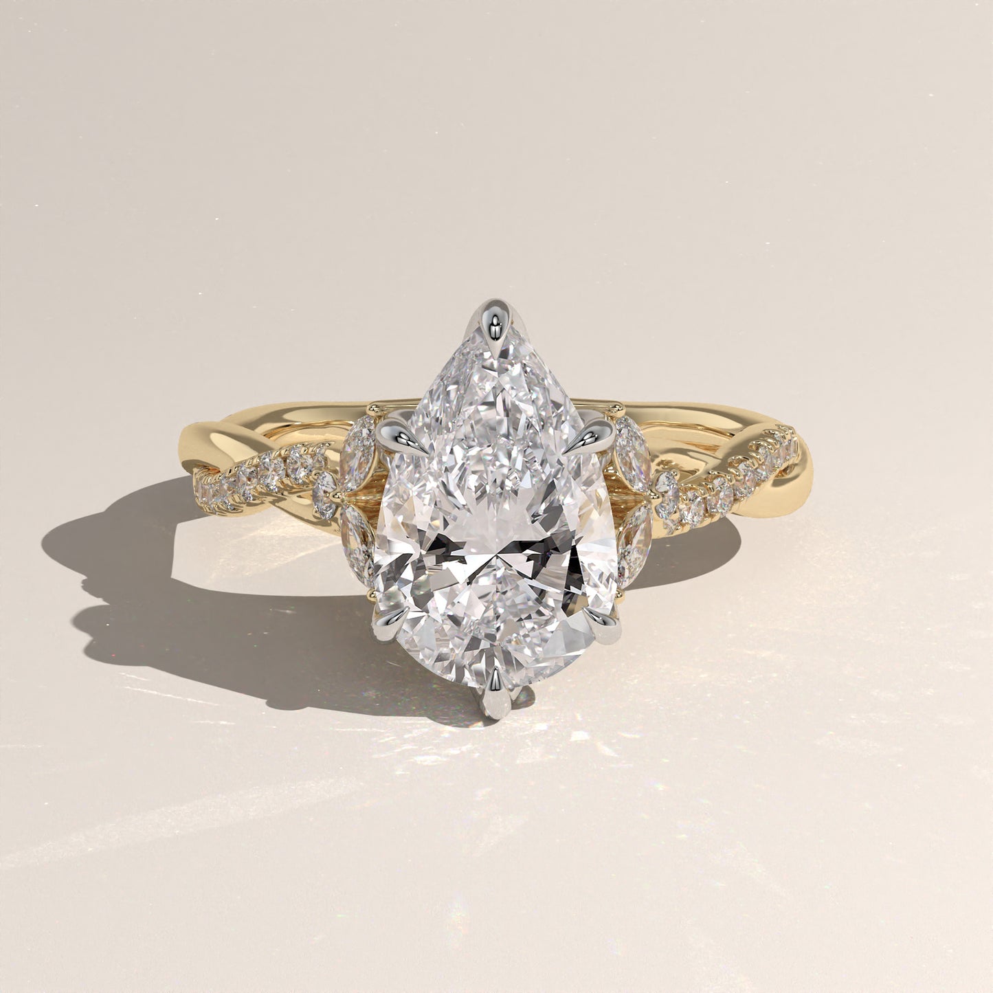 The Twisted Classic Pear Engagement Ring
