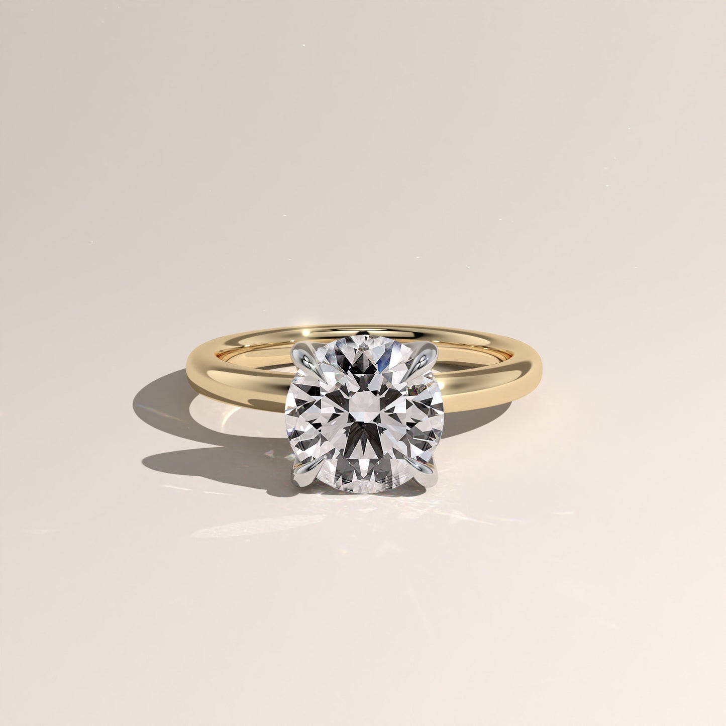 The Round Petal Prongs Engagement Ring