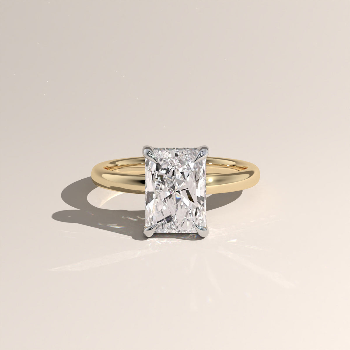 The Classic Hidden Halo Radiant Engagement Ring