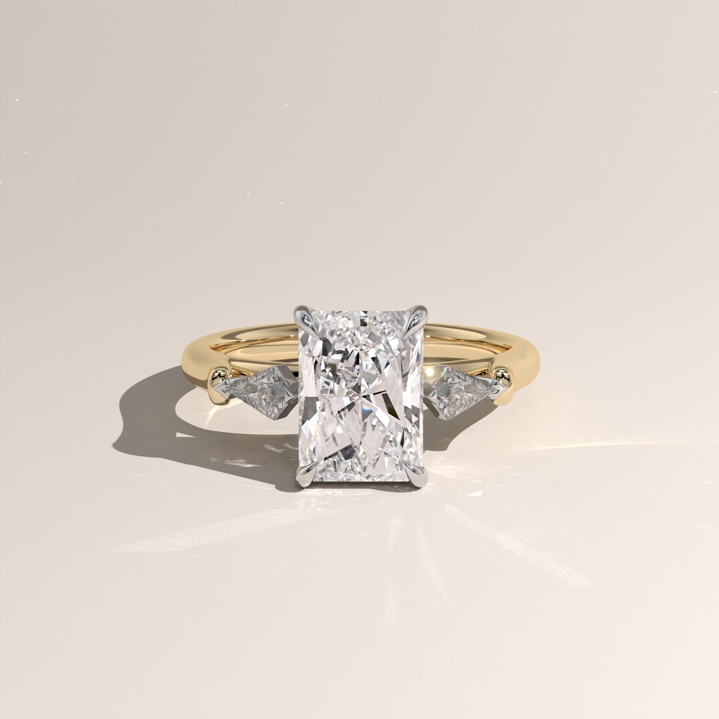 The Three Stone Radiant Engagement Ring