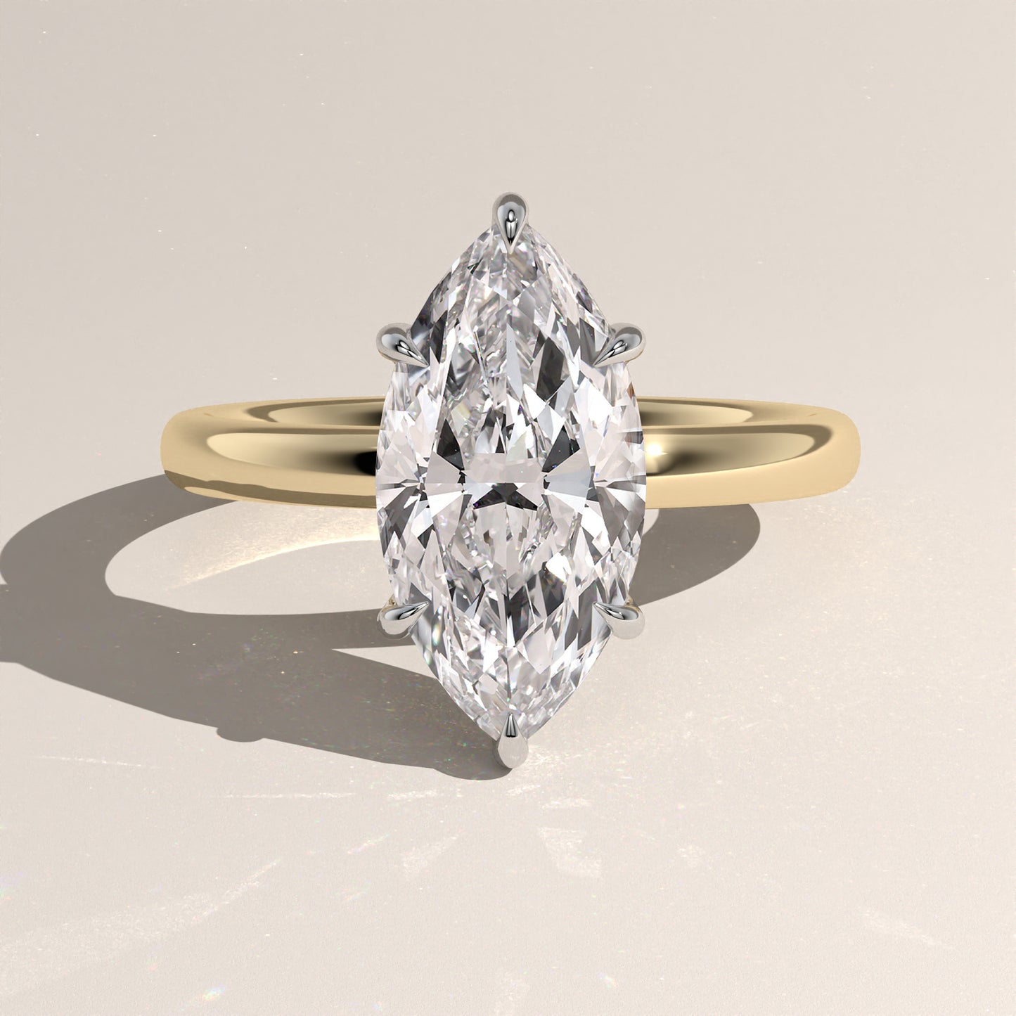 The Classic Hidden Halo Marquise Engagement Ring