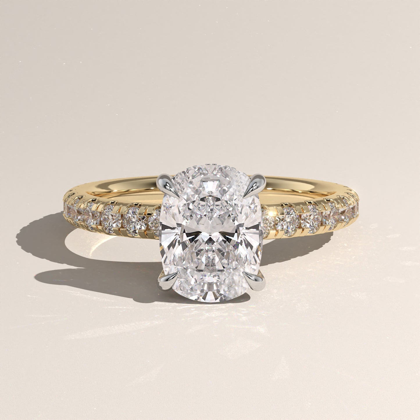 The Solitaire Elongated Cushion Engagement Ring