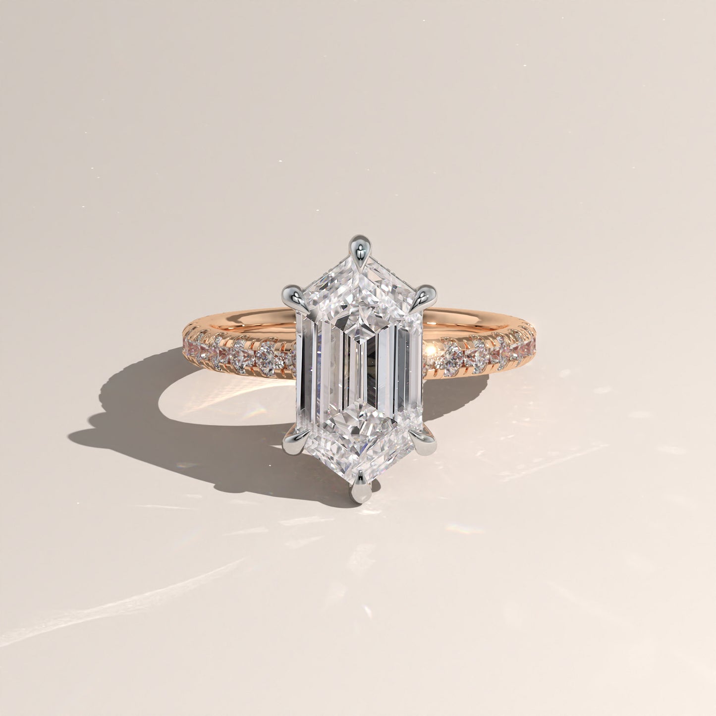 The Solitaire Elongated Hexagon Engagement Ring