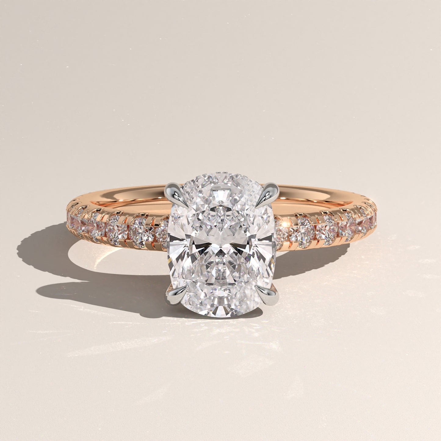 The Solitaire Elongated Cushion Engagement Ring