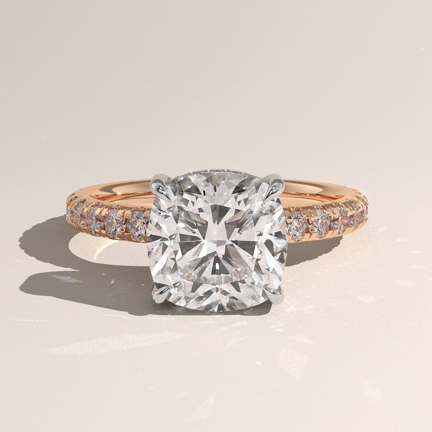 The Solitaire Cushion Engagement Ring