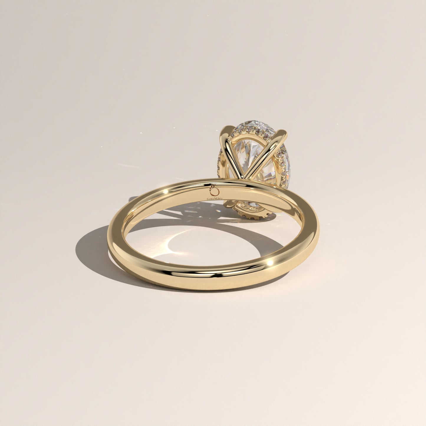 The Classic Hidden Halo Oval Engagement Ring