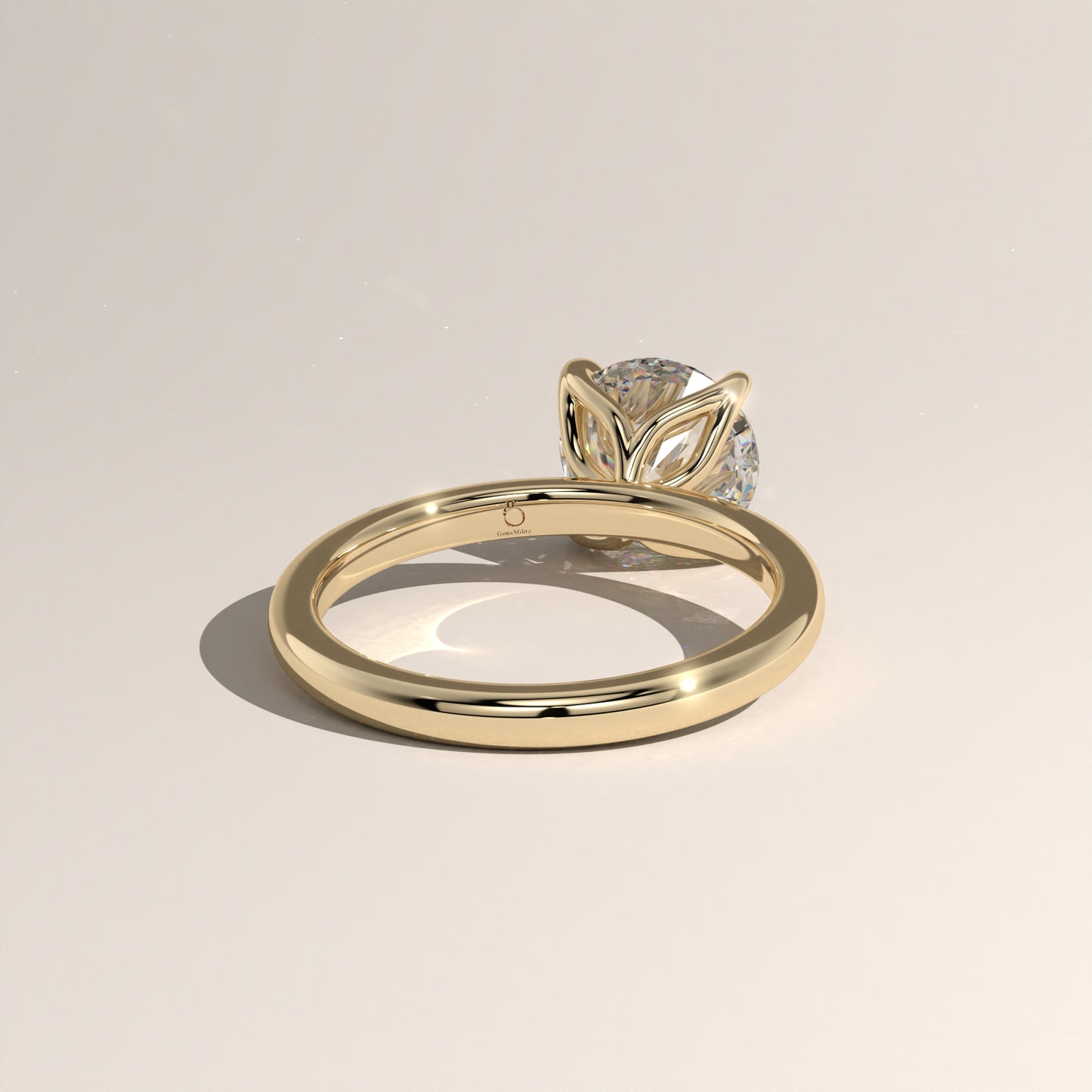 The Round Petal Prongs Engagement Ring