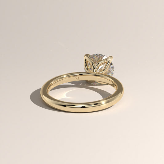 The Round Petal Prongs Engagement Ring