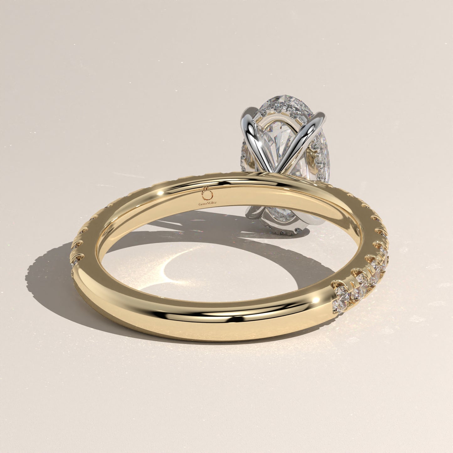The Solitaire Moval Engagement Ring