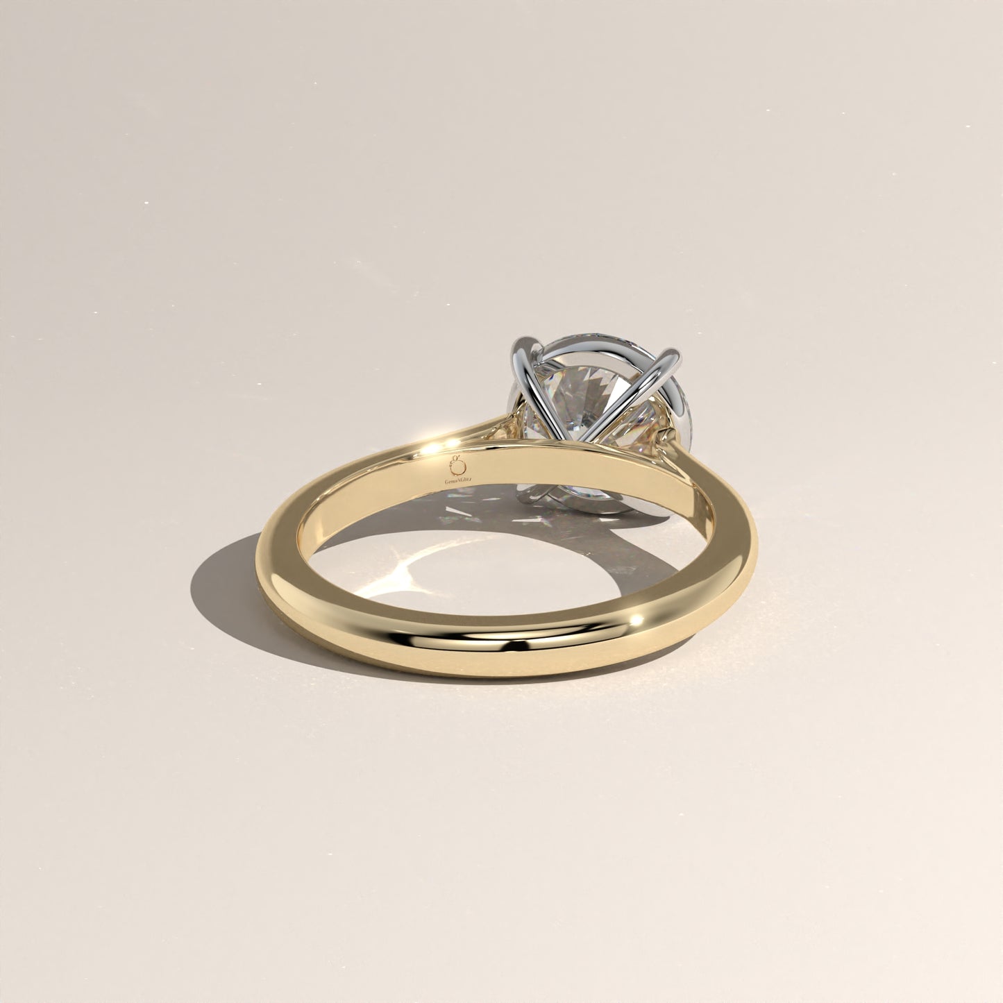The Cathedral Round Engagement Ring