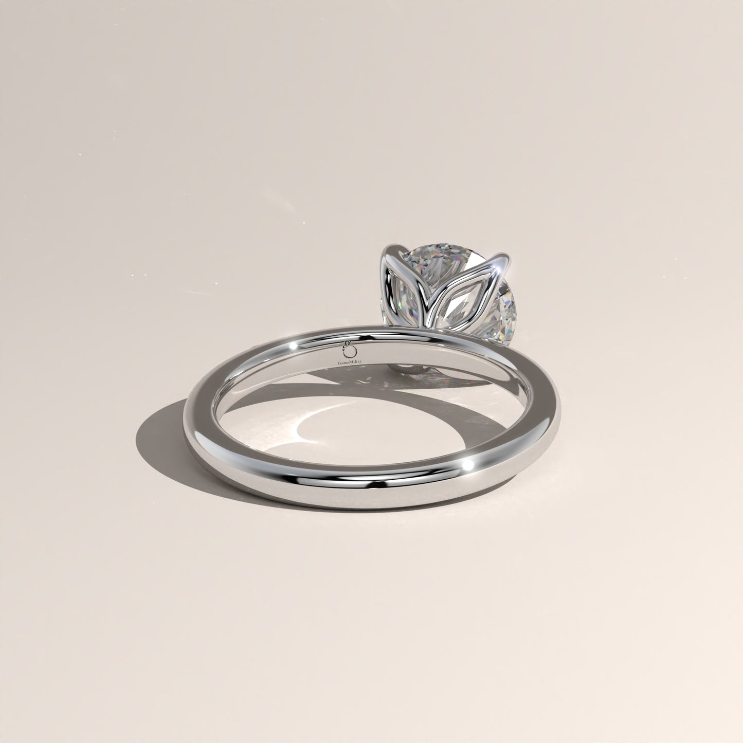 The Round Petal Prongs Engagement Ring