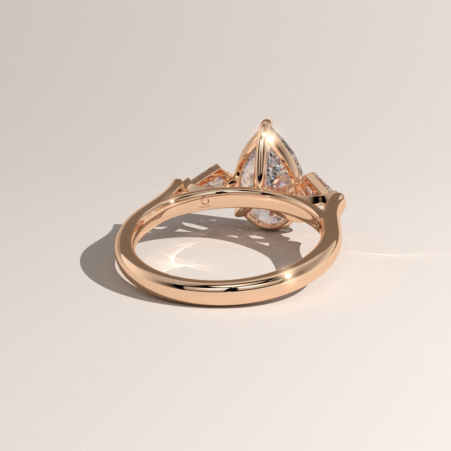 The Three Stone Pear Engagement Ring