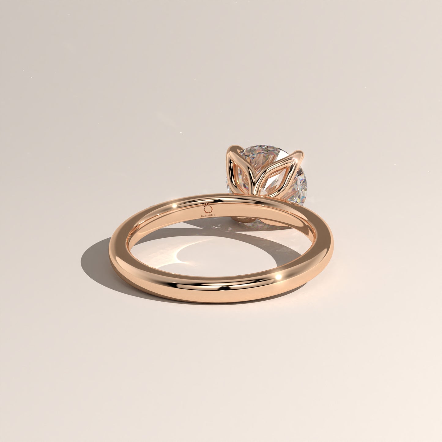 The Round Petal Prongs Engagement Ring