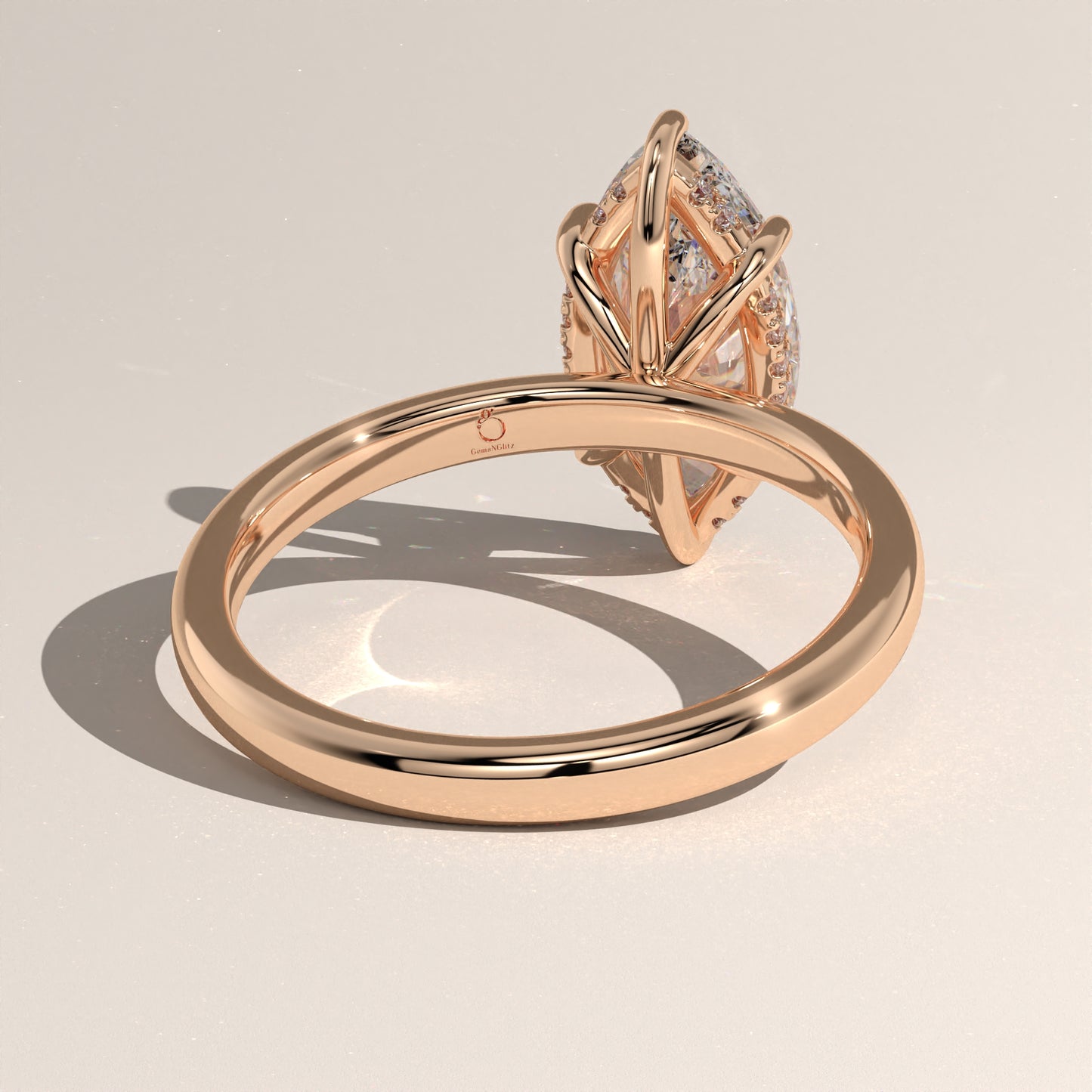 The Classic Hidden Halo Marquise Engagement Ring