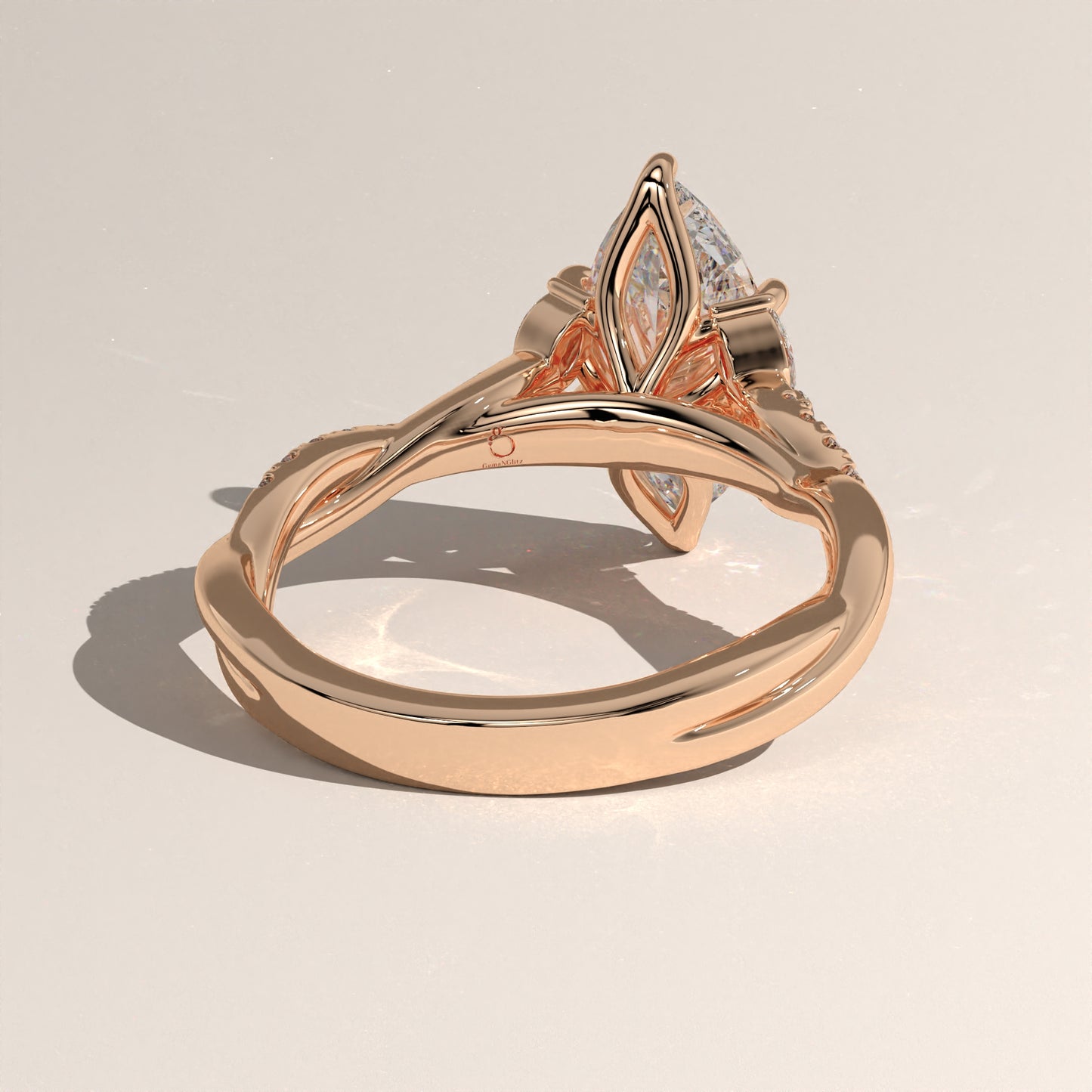 The Twisted Classic Marquise Engagement Ring