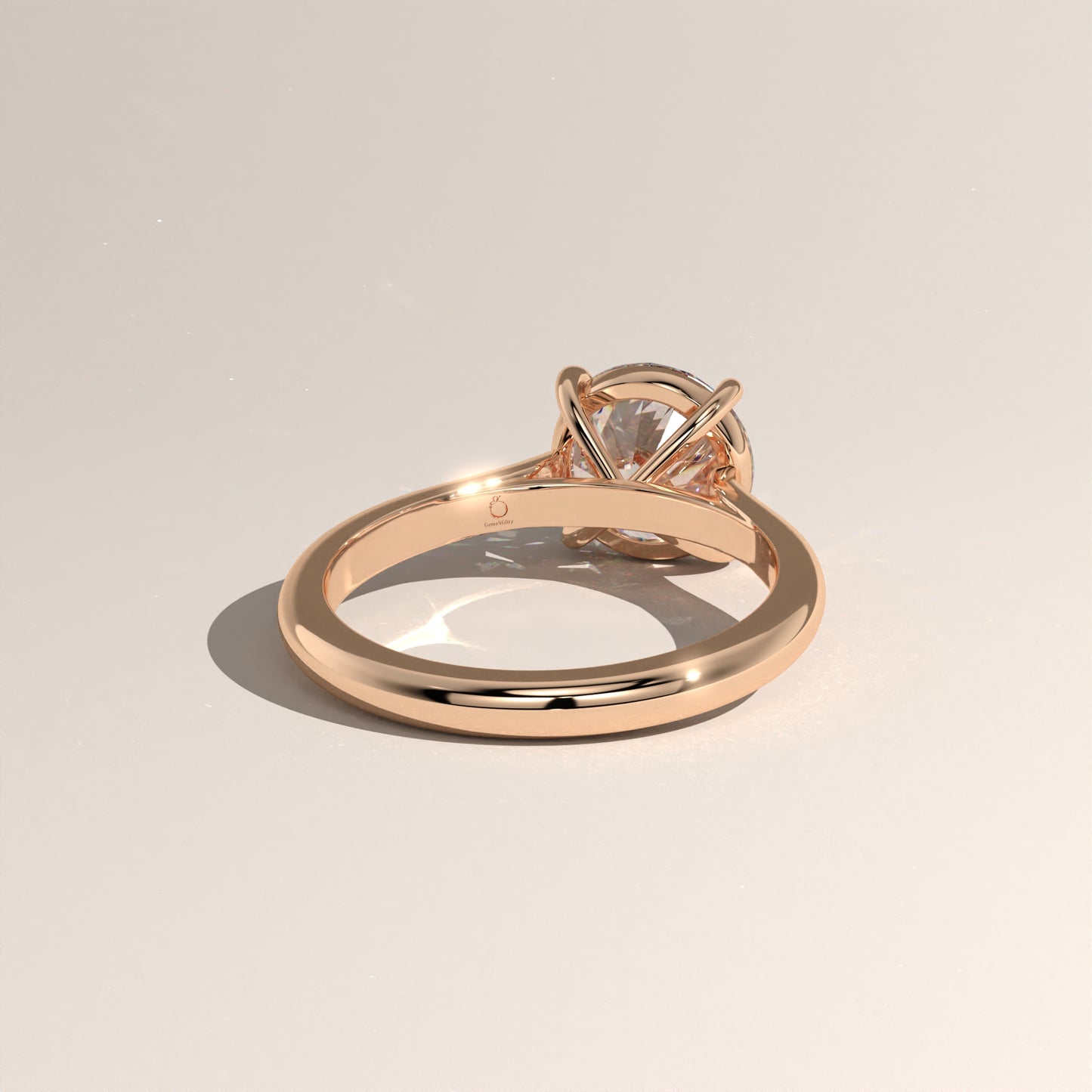 The Cathedral Round Engagement Ring