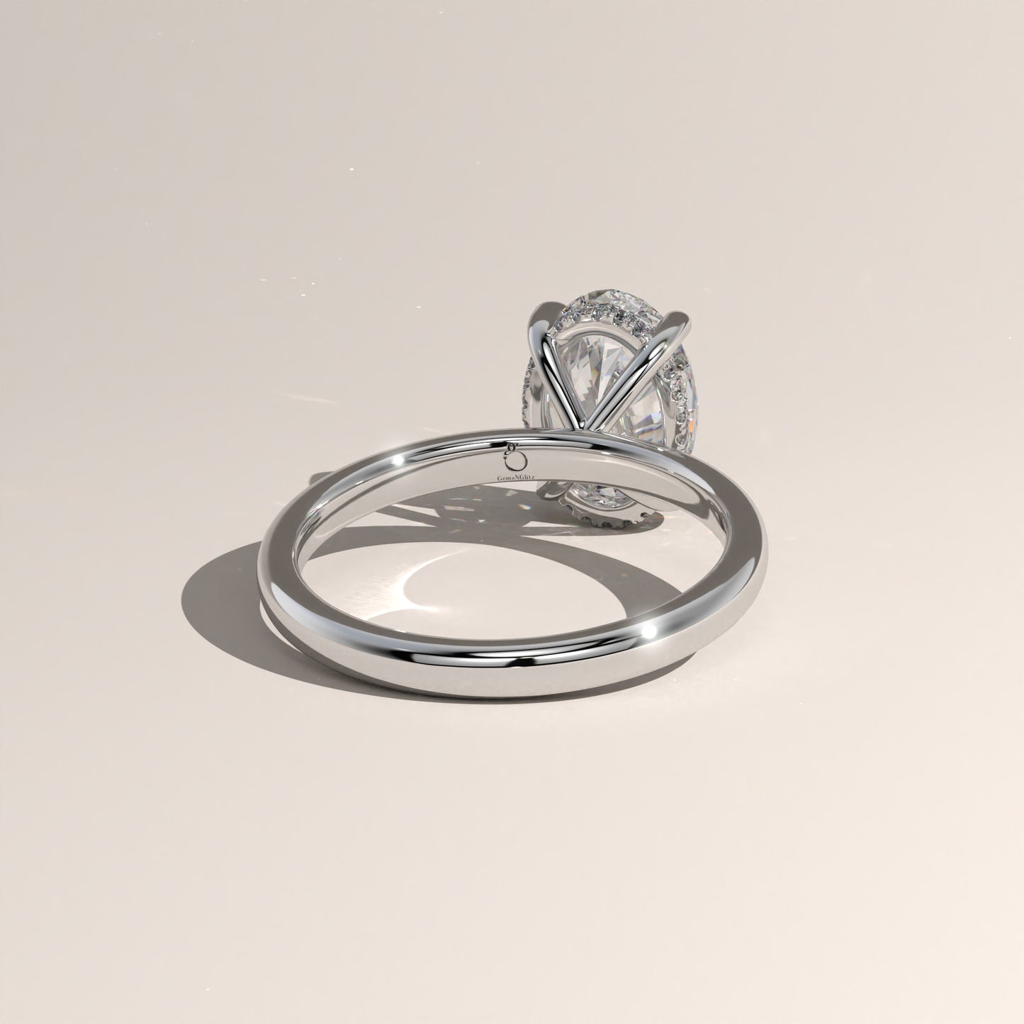 The Classic Hidden Halo Oval Engagement Ring