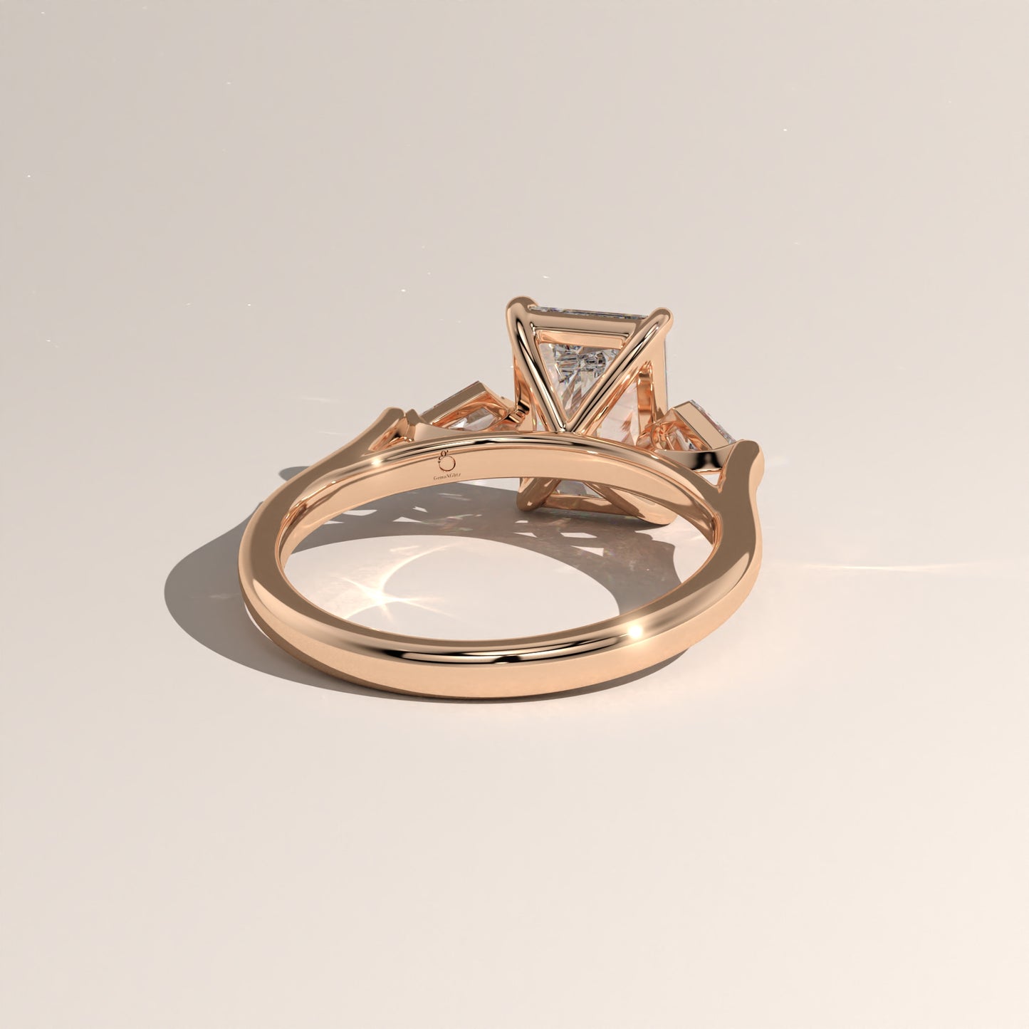 The Three Stone Radiant Engagement Ring
