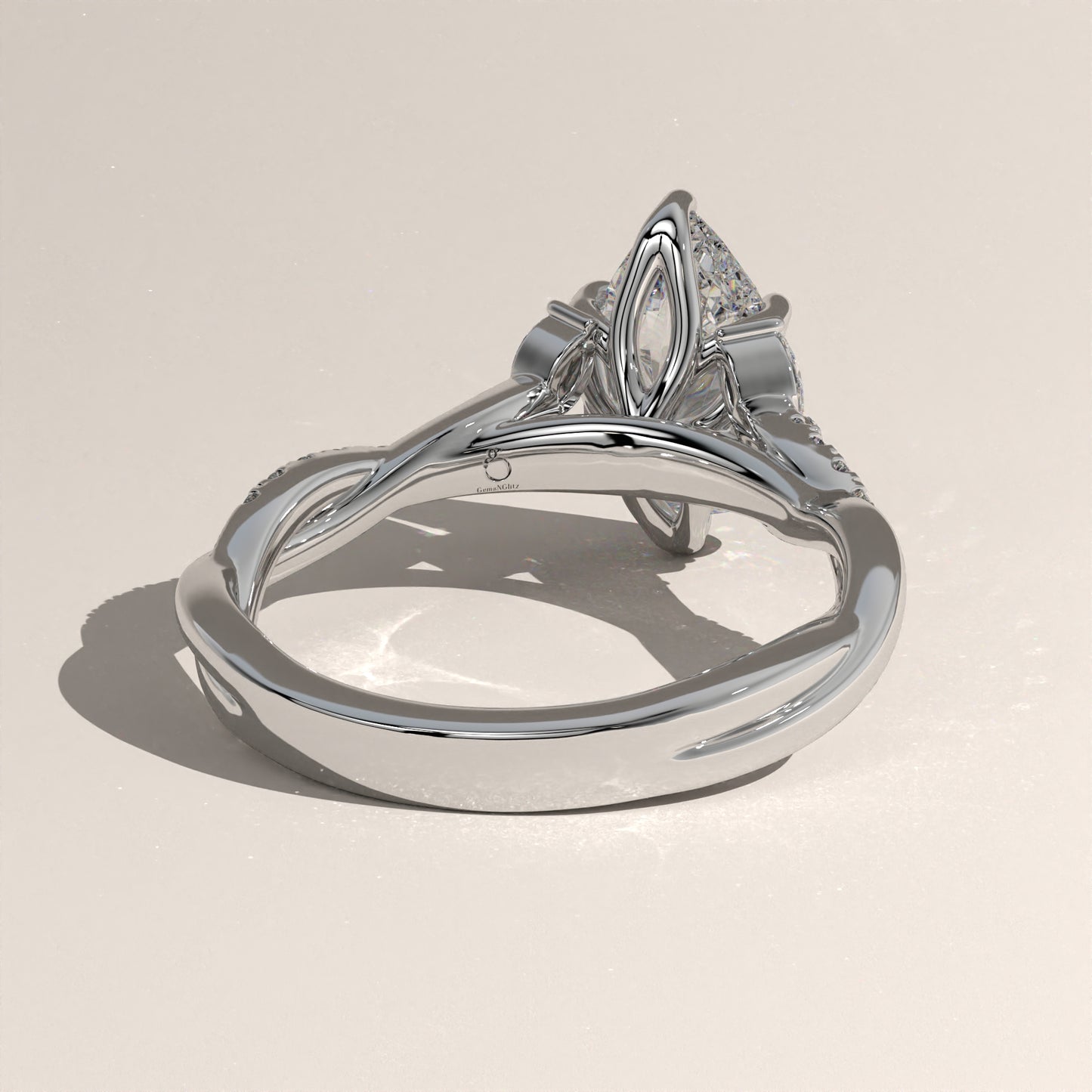 The Twisted Classic Pear Engagement Ring