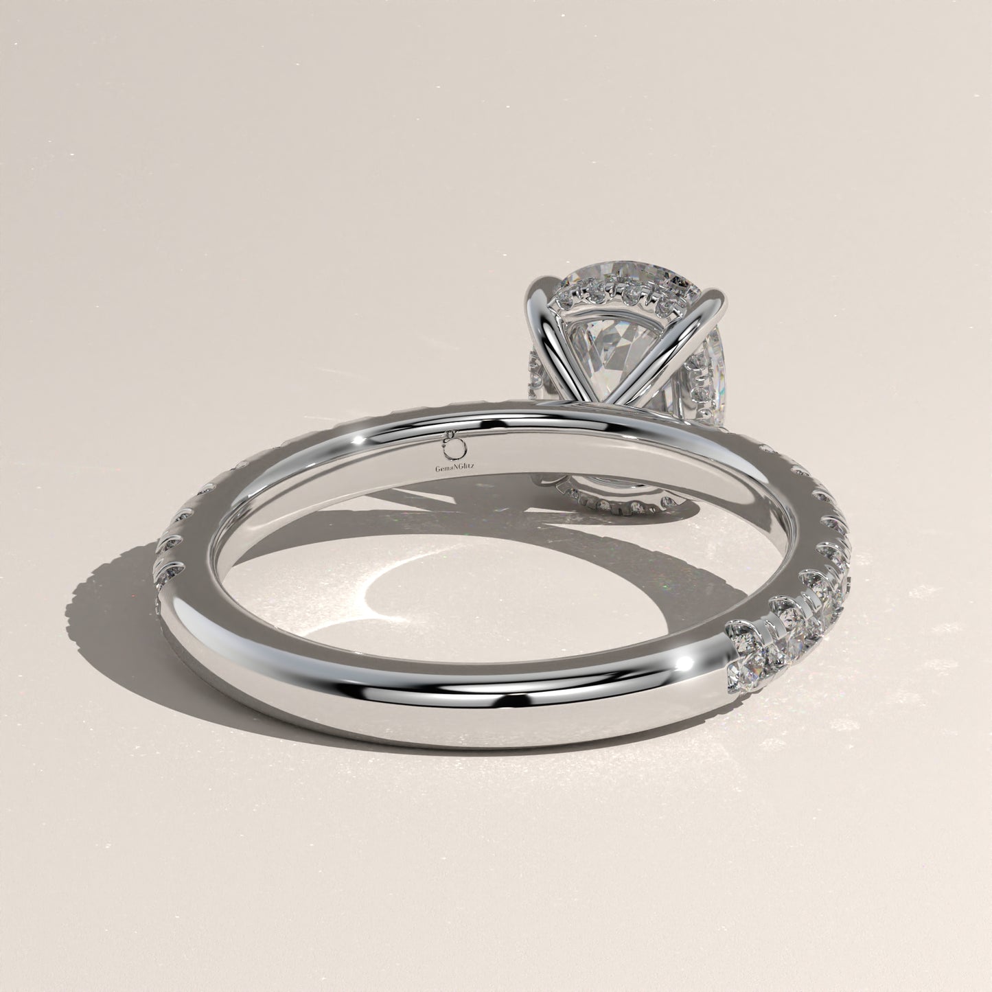 The Solitaire Elongated Cushion Engagement Ring