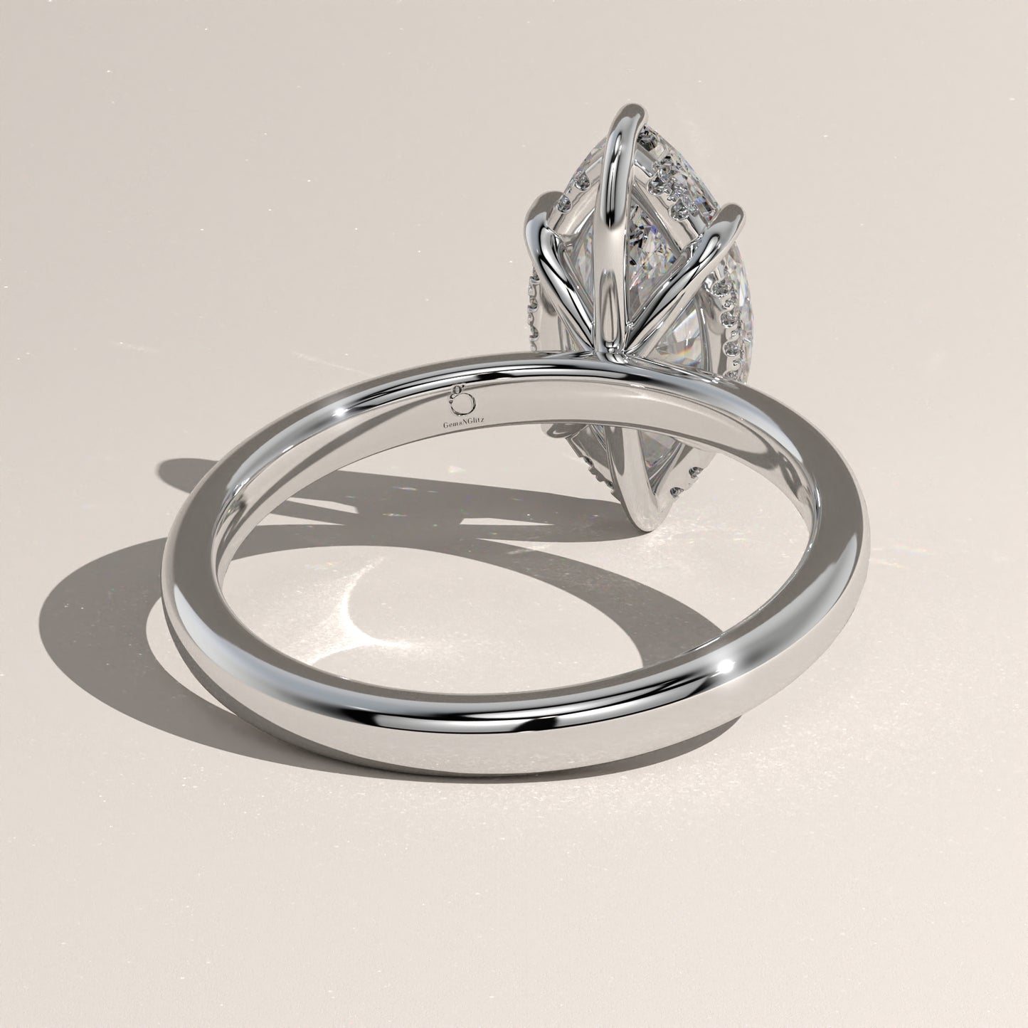 The Classic Hidden Halo Marquise Engagement Ring