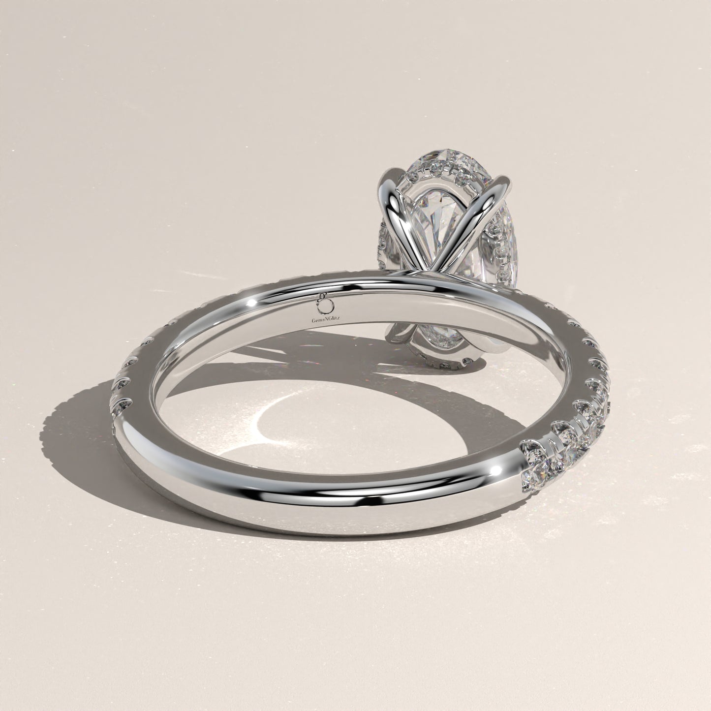 The Solitaire Moval Engagement Ring